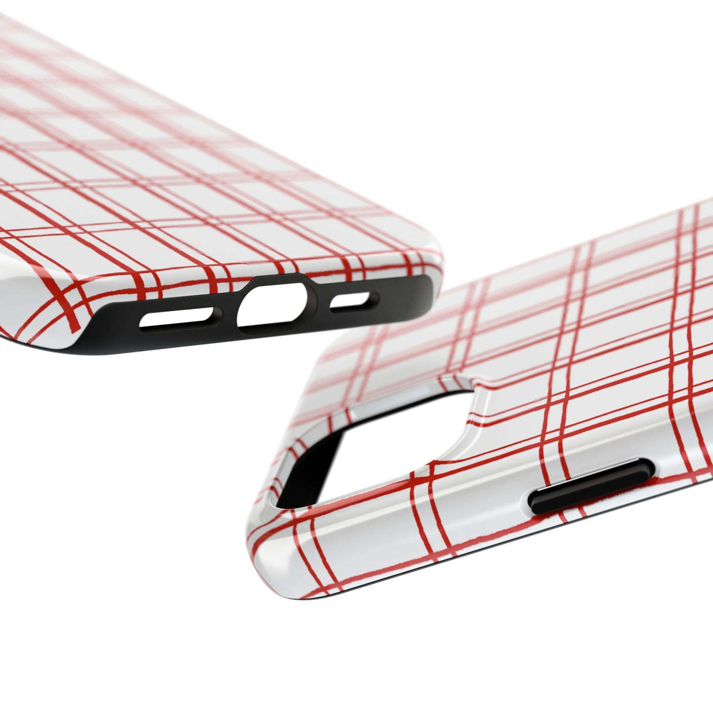 Little Plaid White / Red Phone Case