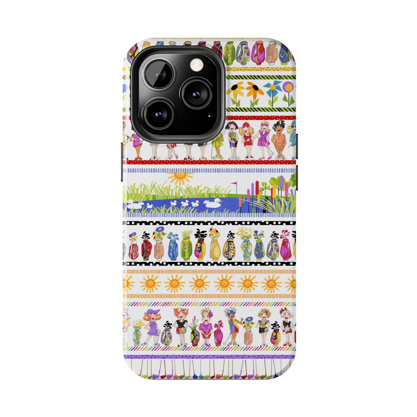 Golf Borders White Phone Case