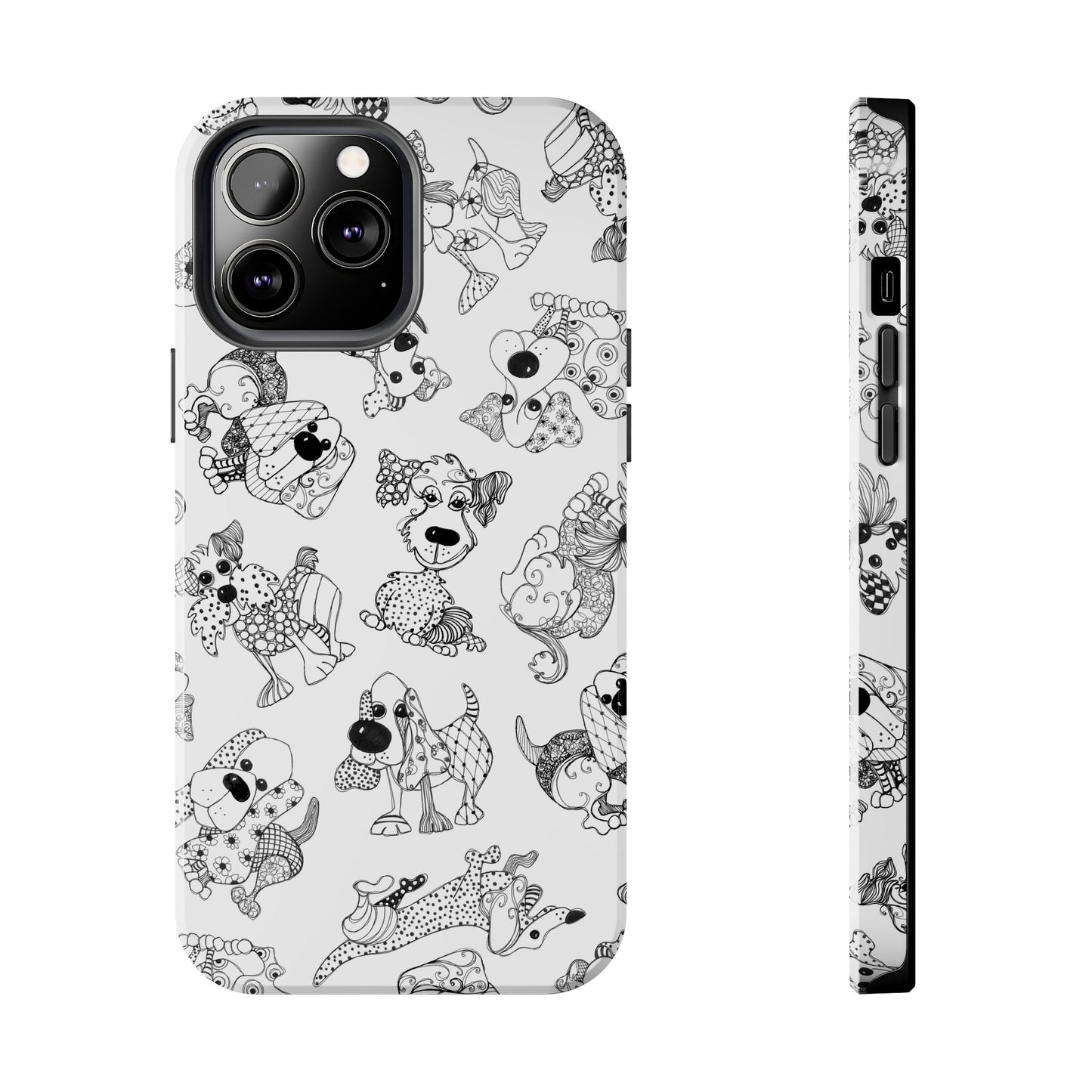 Doodle Dogs White Phone Case