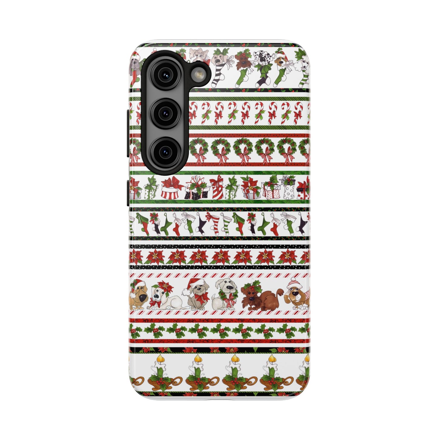 Holiday Borders White Phone Case