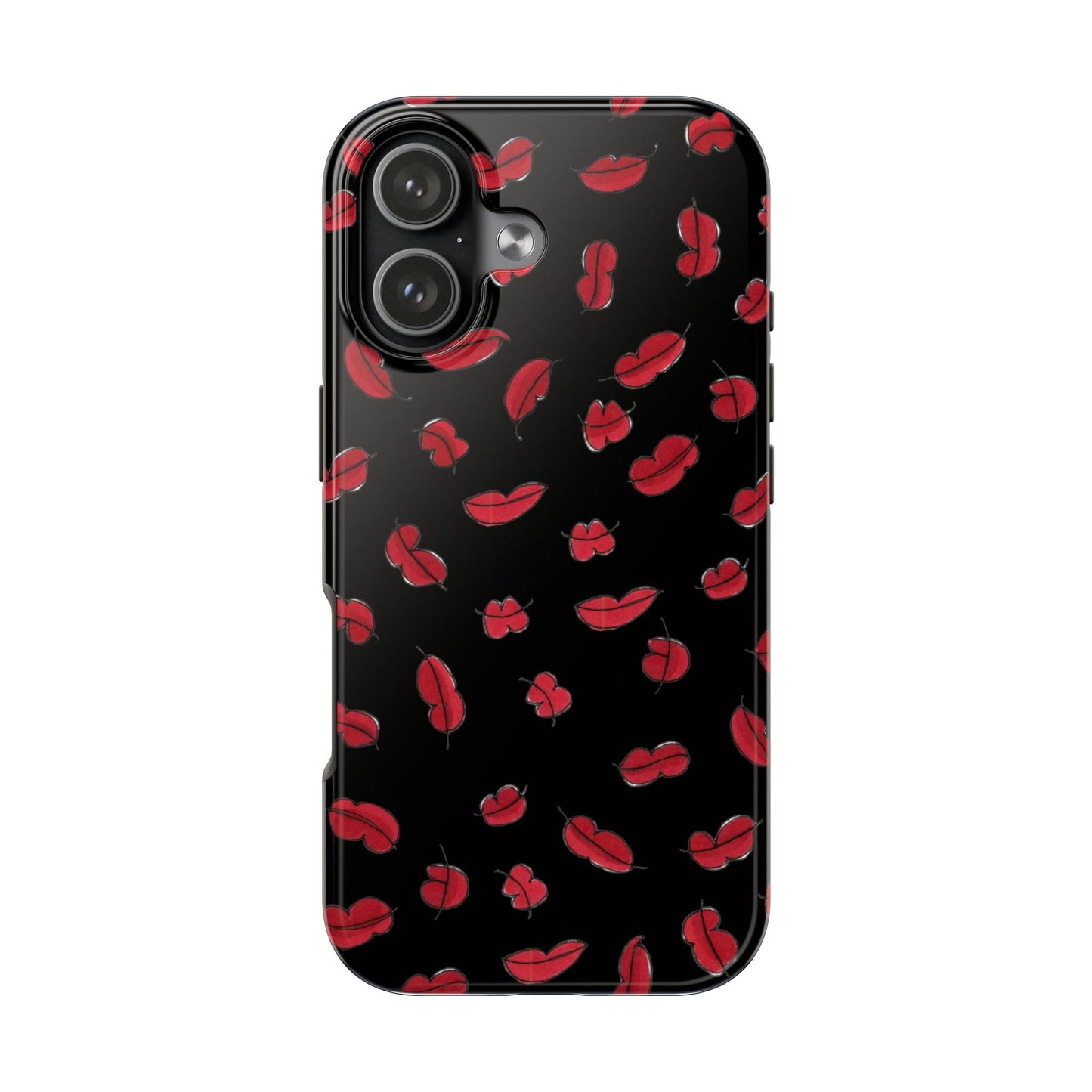 Lotsa Lips Black Phone Case