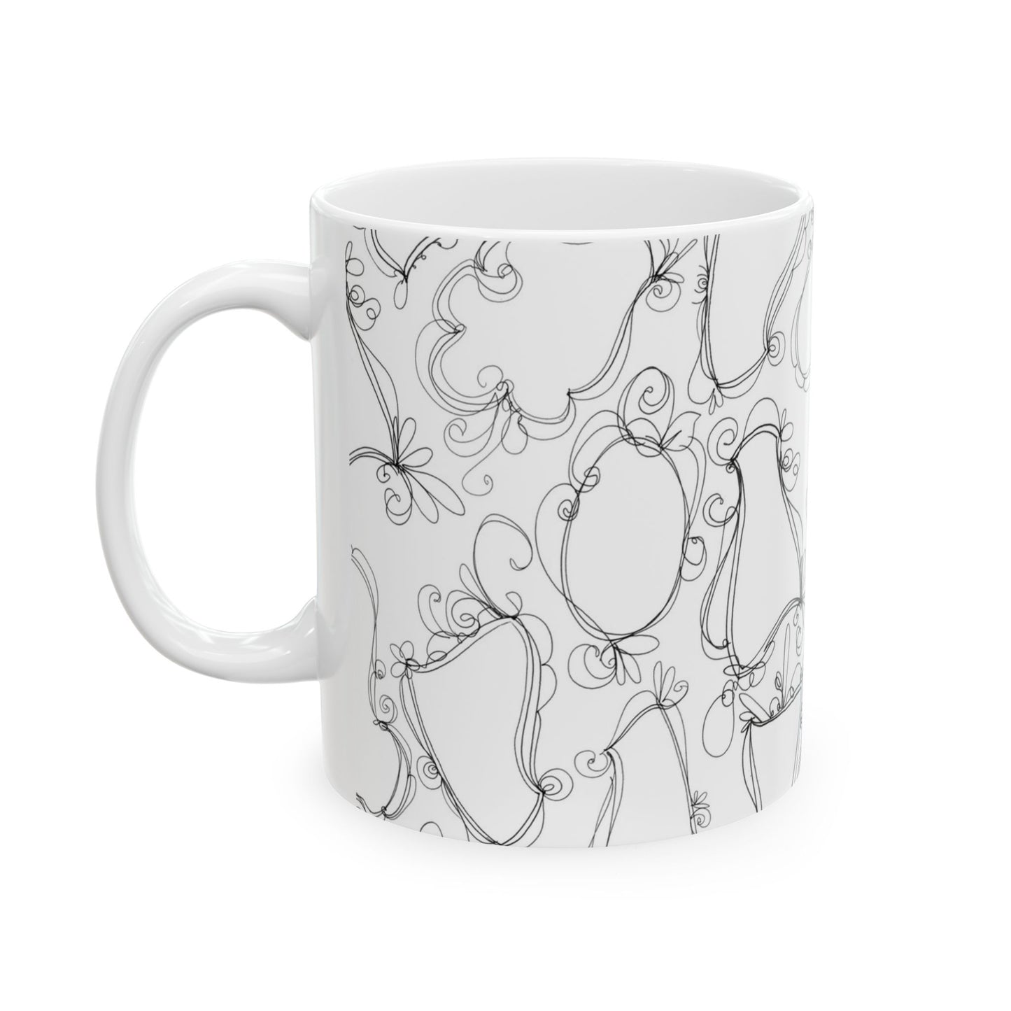 Fancy Frames White / Black Cup