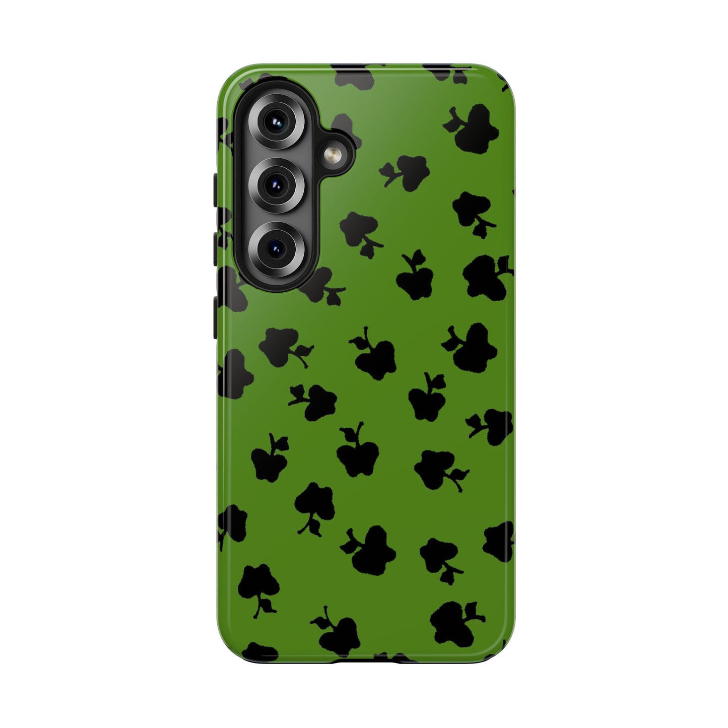 Happy Apples Green / Black Phone Case