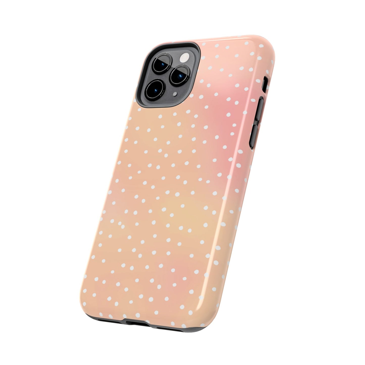Dinky Dots Peach / White Phone Case