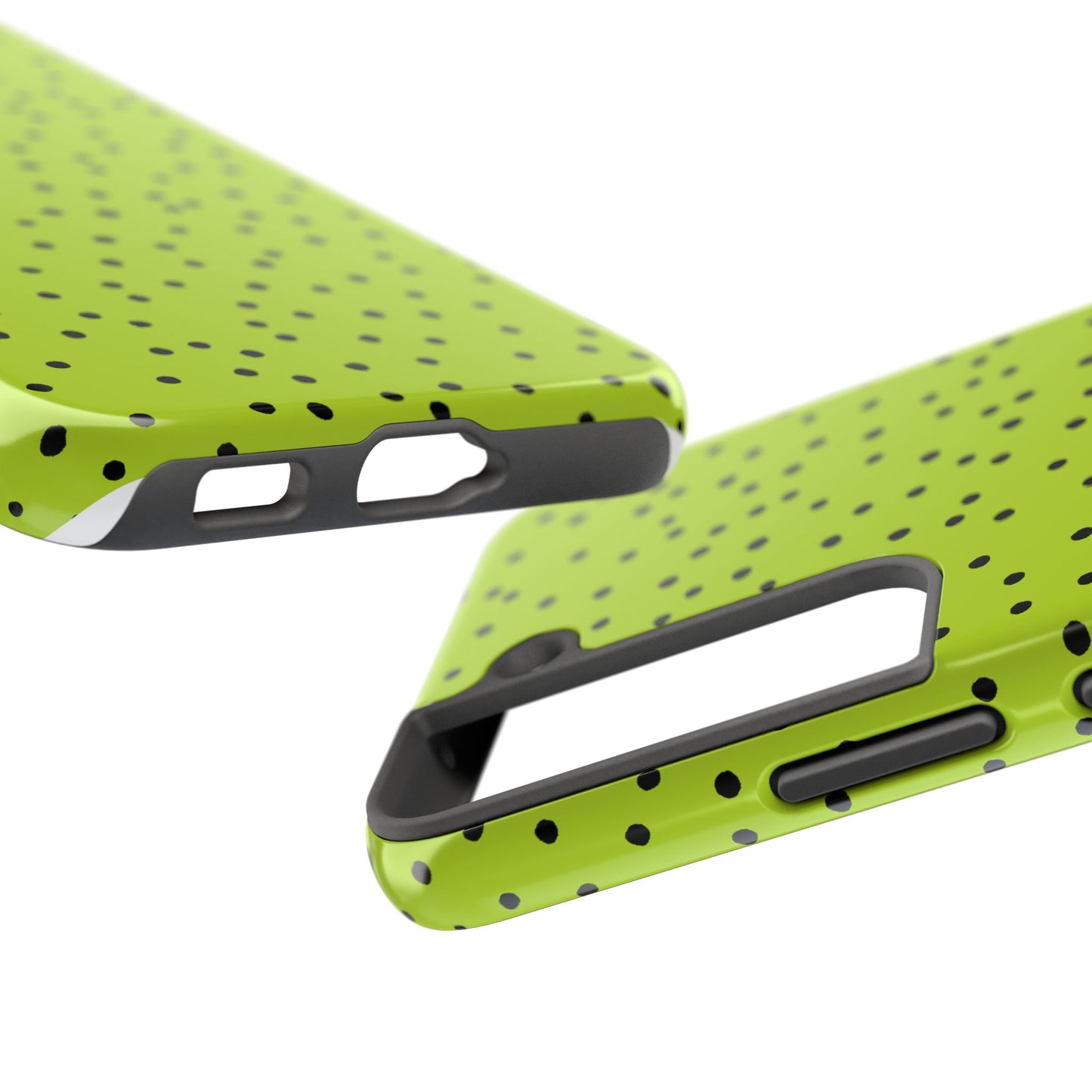 Dinky Dots Lime / Black Phone Case