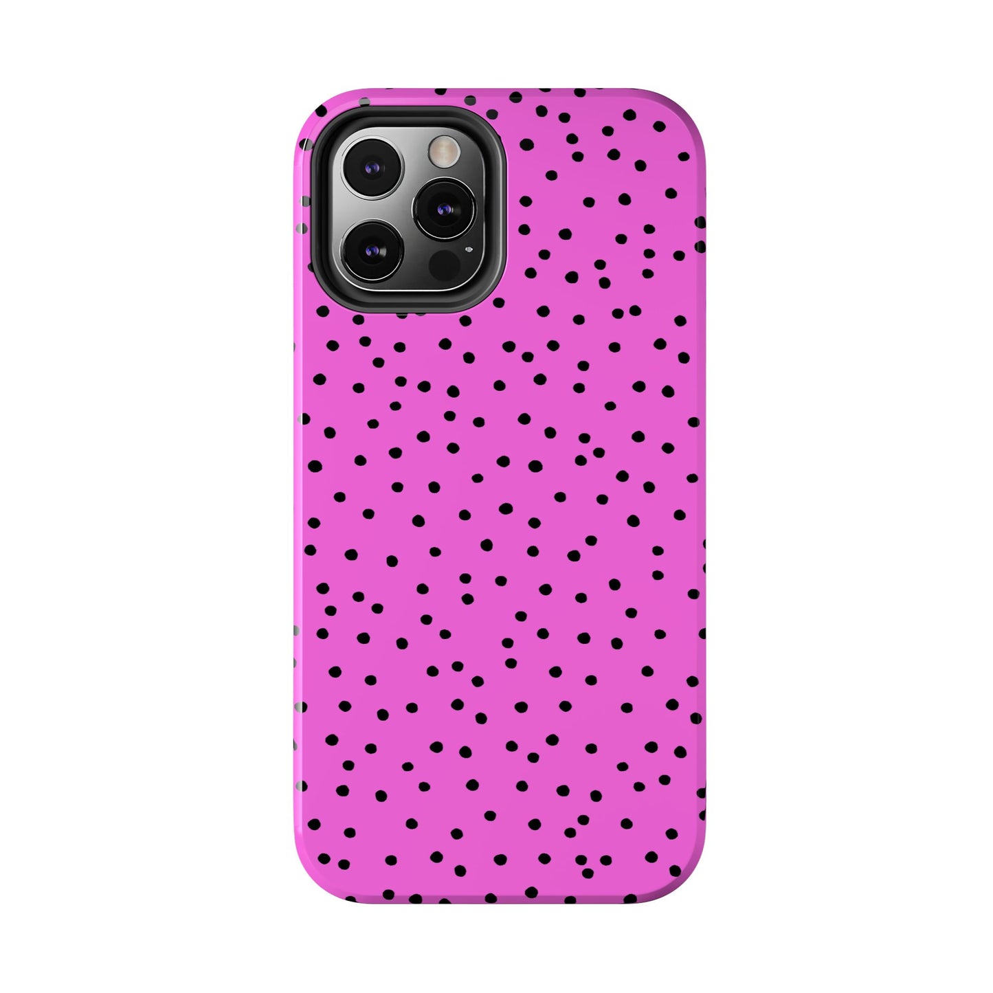 Dinky Dots Hot Pink / Black Phone Case