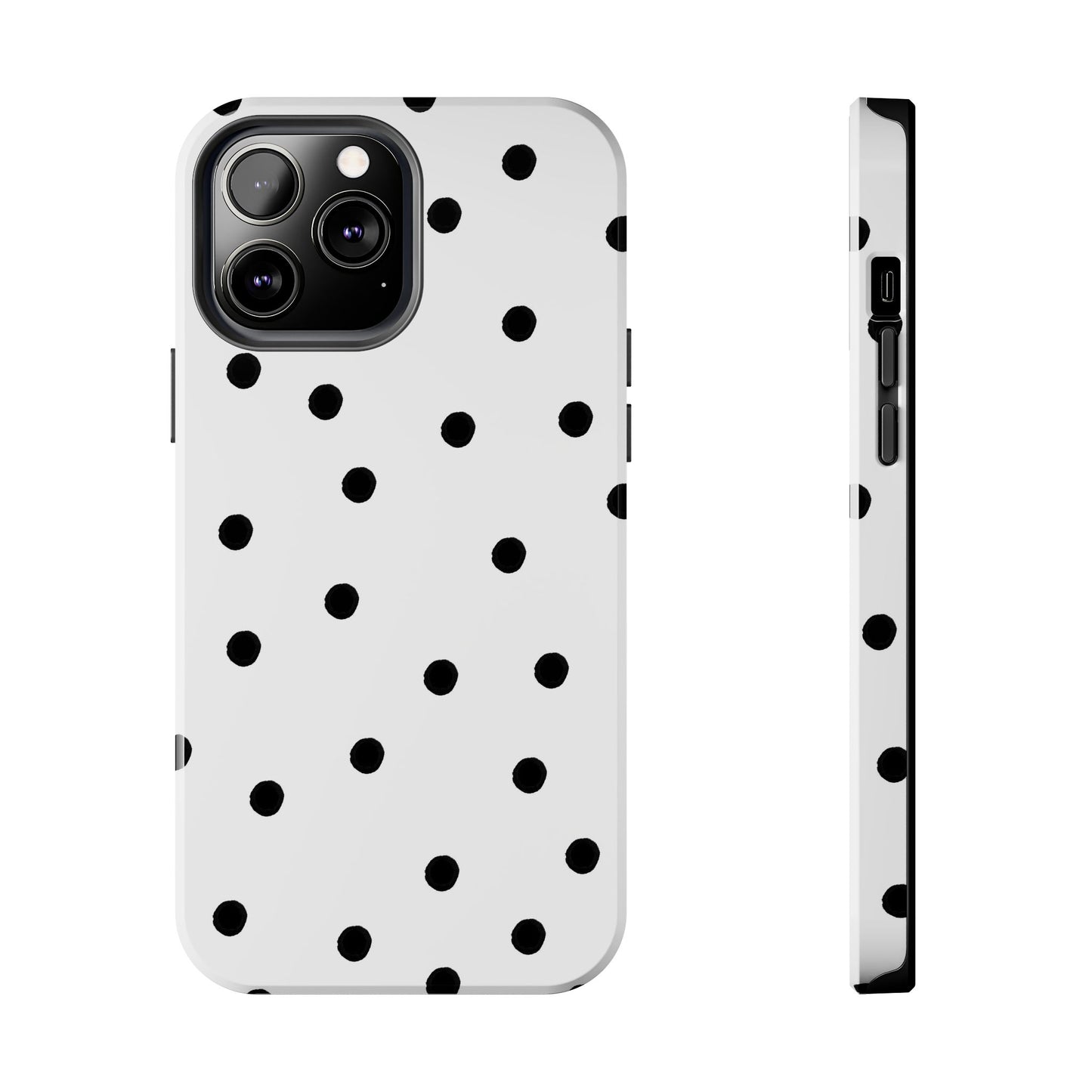 Space Dots White / Black Phone Case