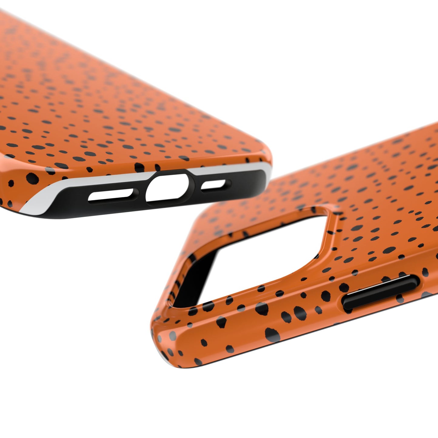 Pepper Dots Orange / Black Phone Case