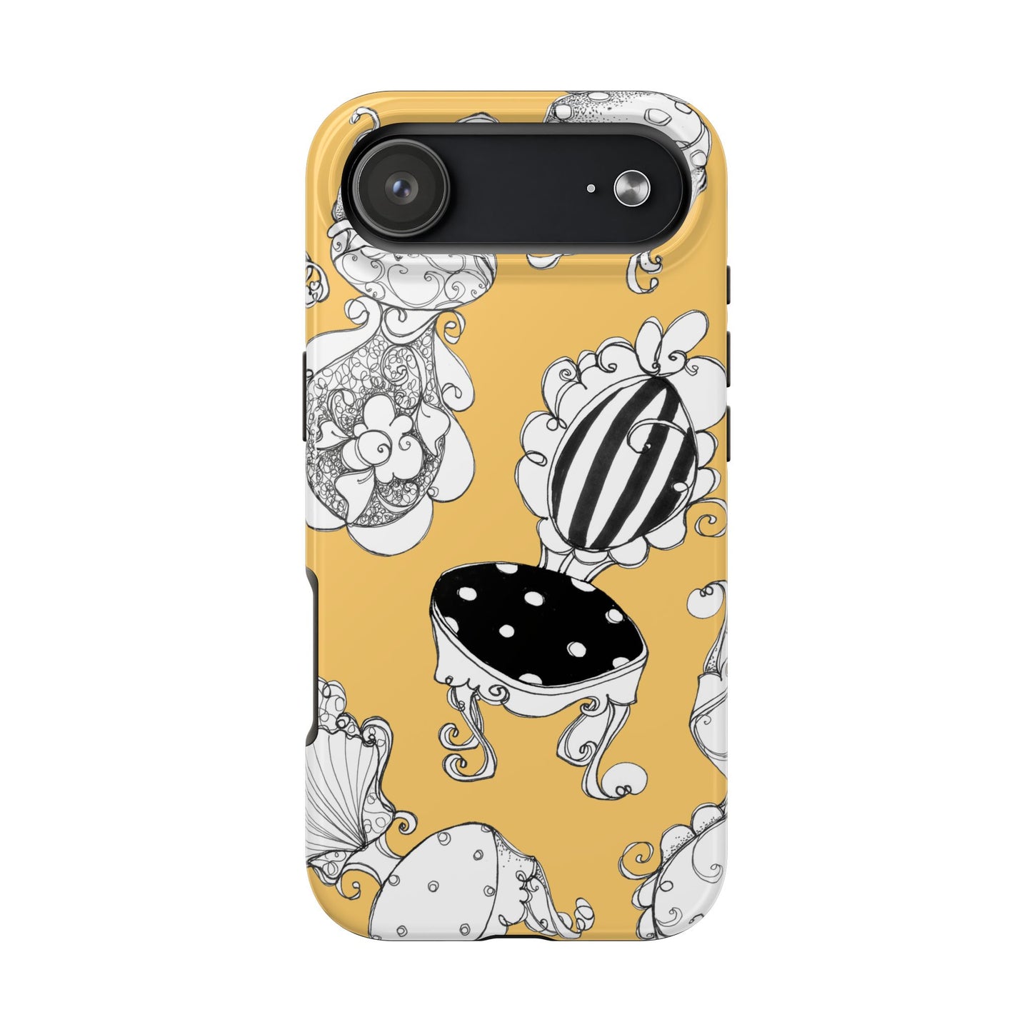 Bistro Chairs Yellow Phone Case