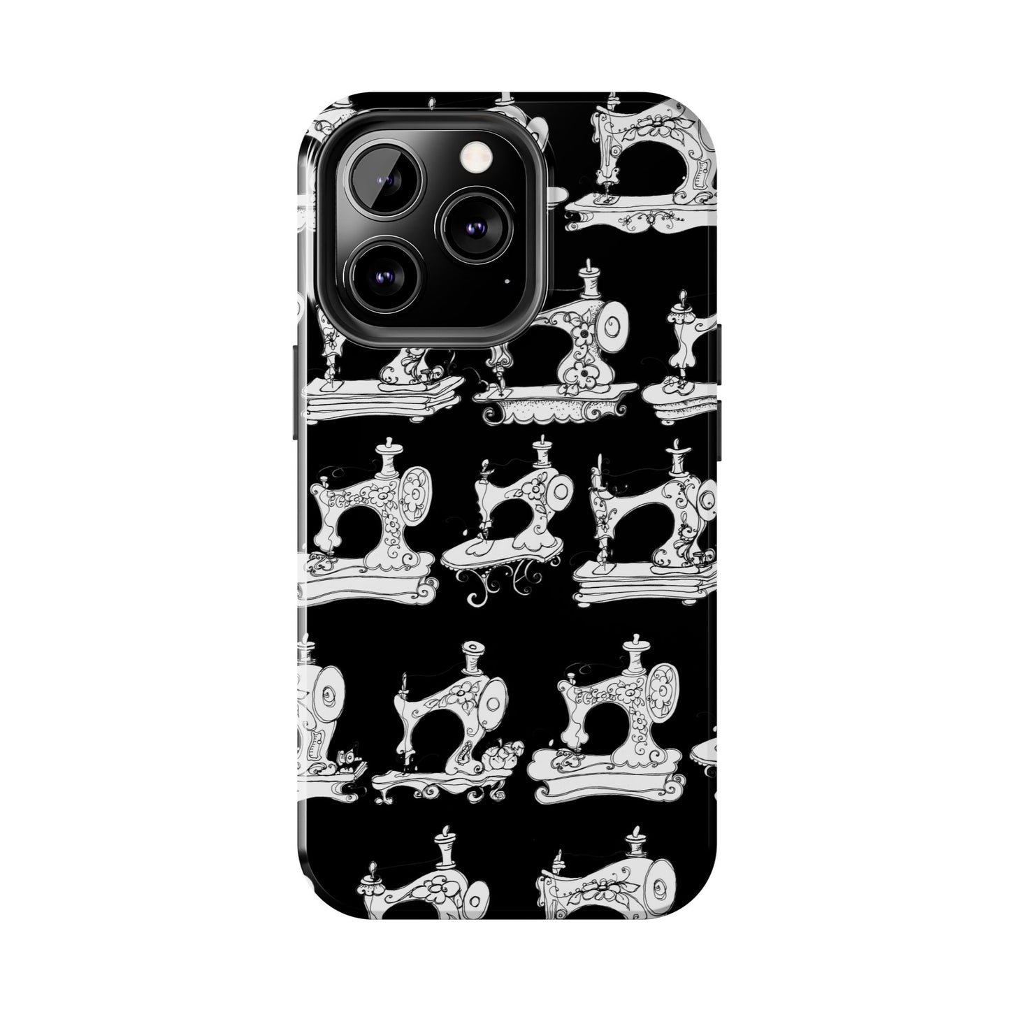 Sew Sew Black / White Phone Case
