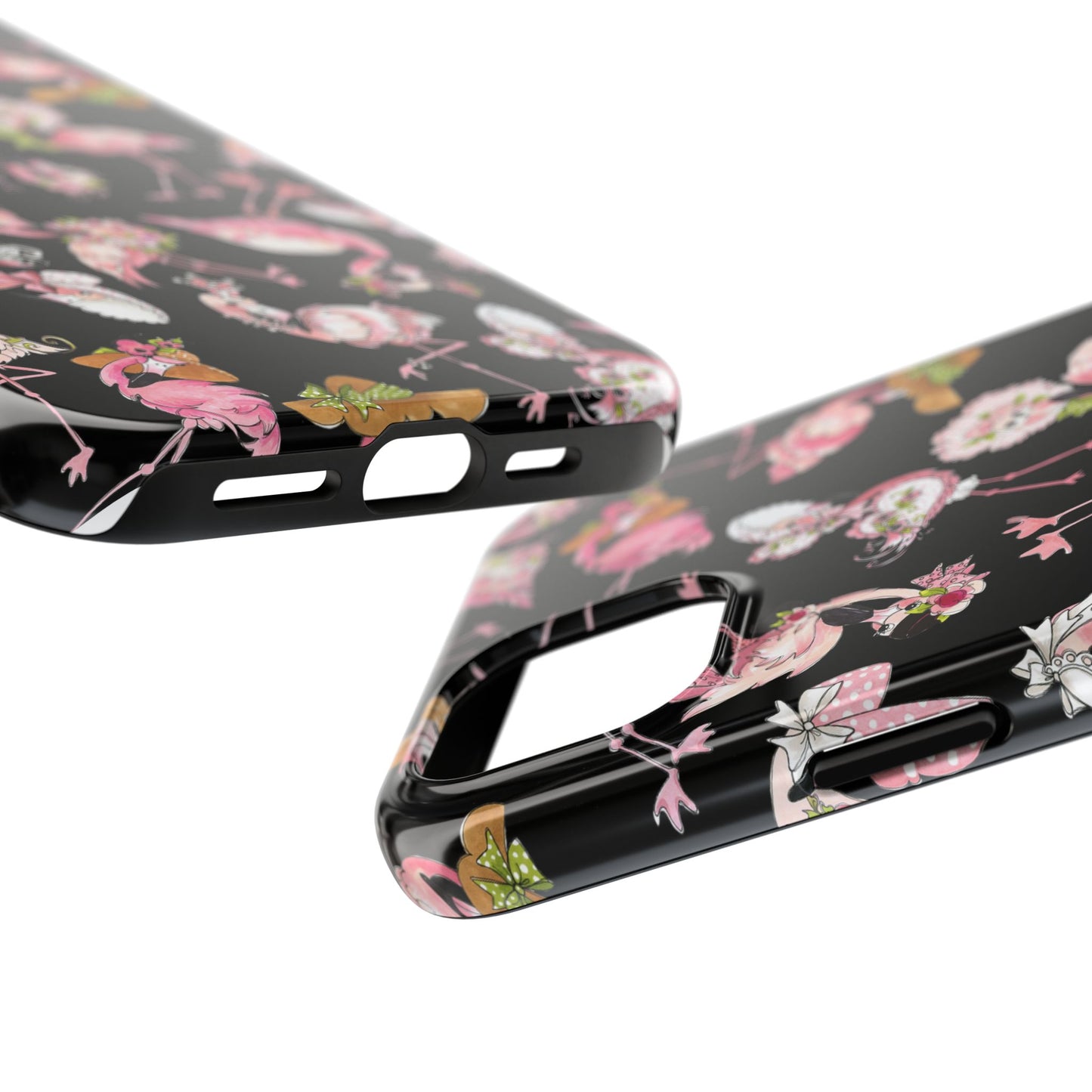 Tossed Flams Black Phone Case