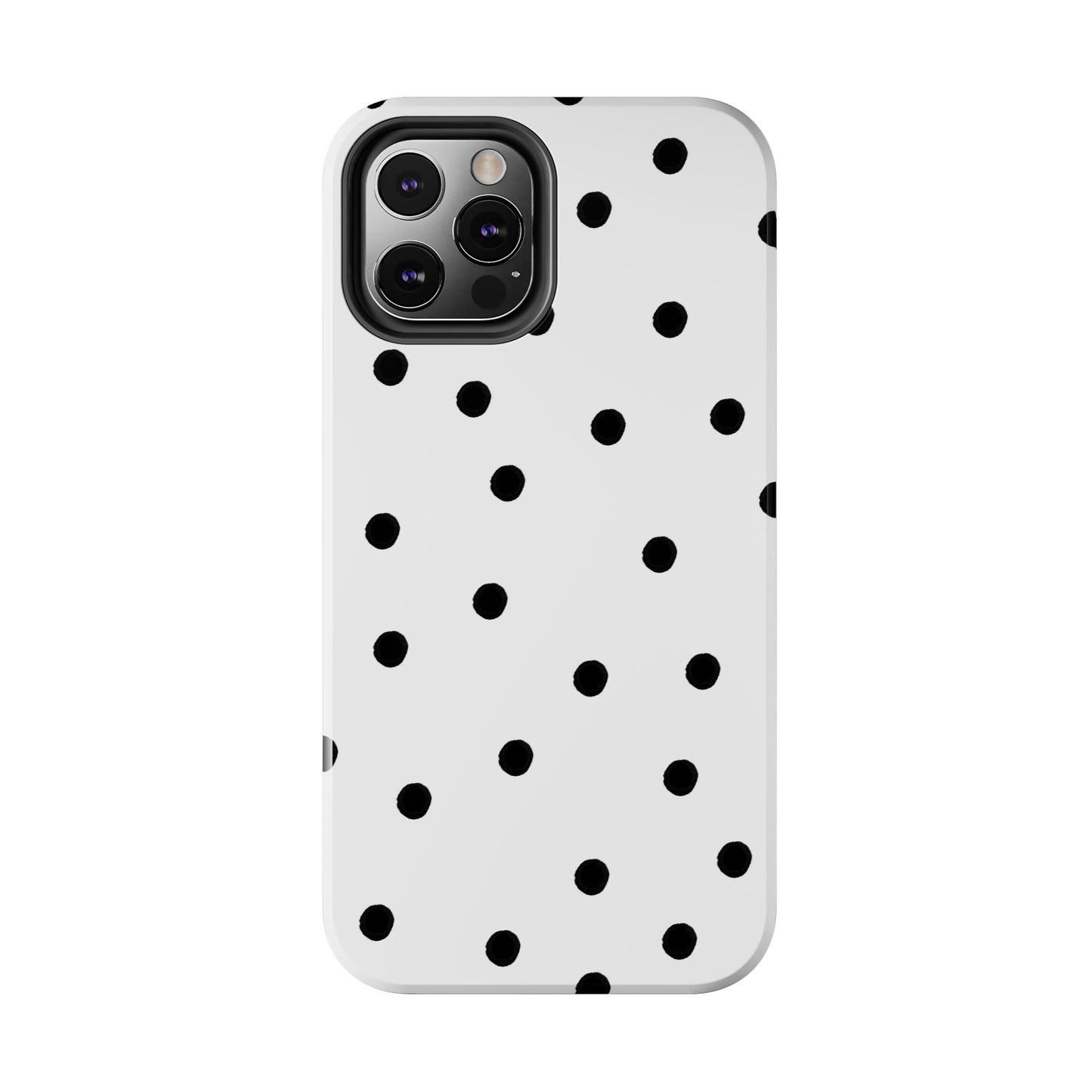 Space Dots White / Black Phone Case
