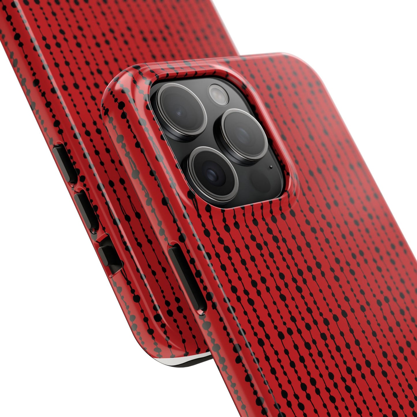 Beaded Curtain Red / Black Phone Case