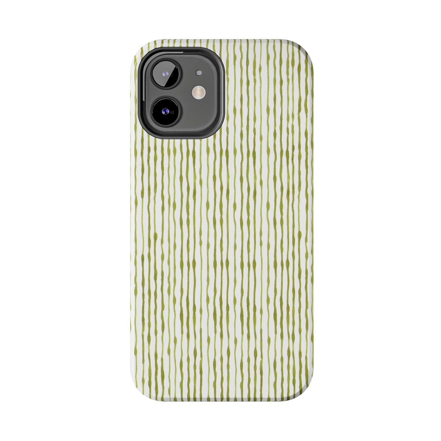 Faux Seersucker White / Green Phone Case