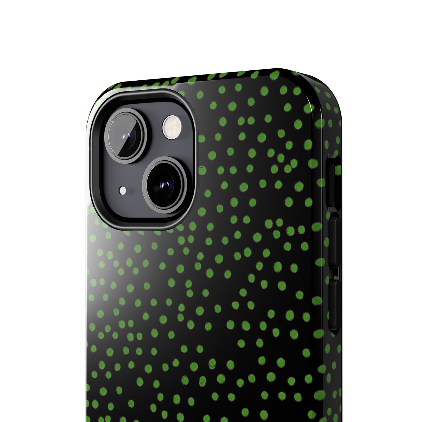 Dinky Dots Black / Green Phone Case