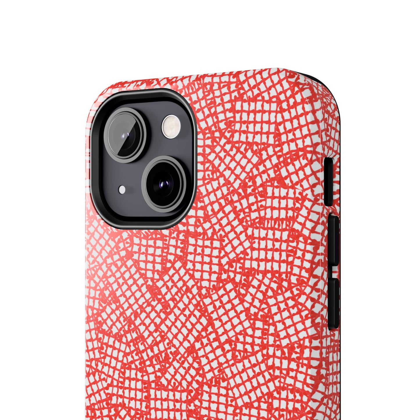 Check Patch Small Red Phone Case