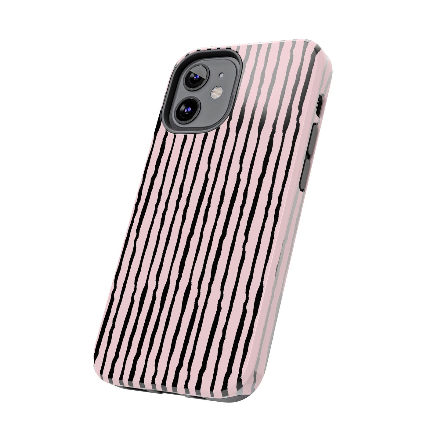 Sorta Stripe Light Pink / Black Phone Case