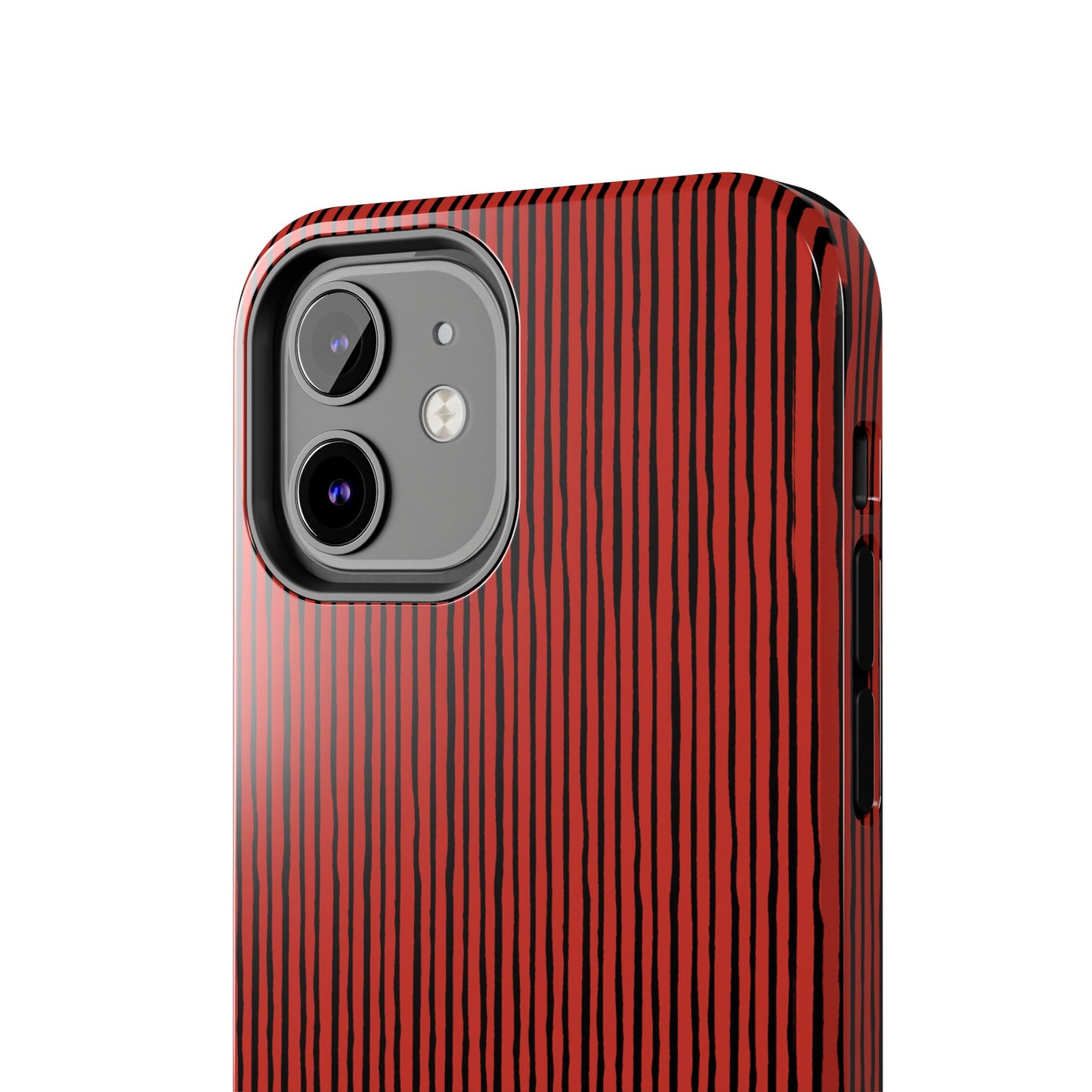 Quirky Bias Stripe Red / Black Phone Case