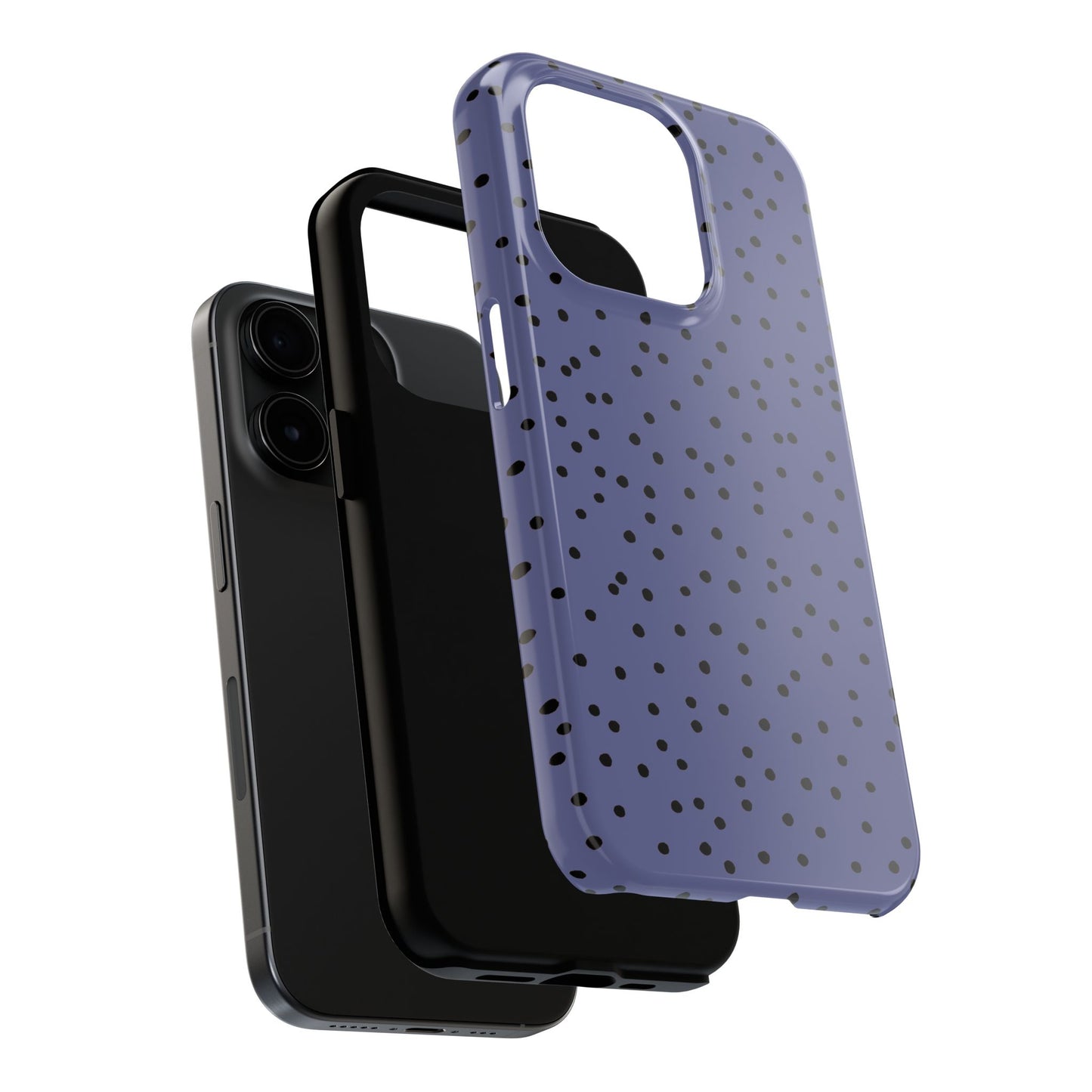 Dinky Dots Blue / Black Phone Case