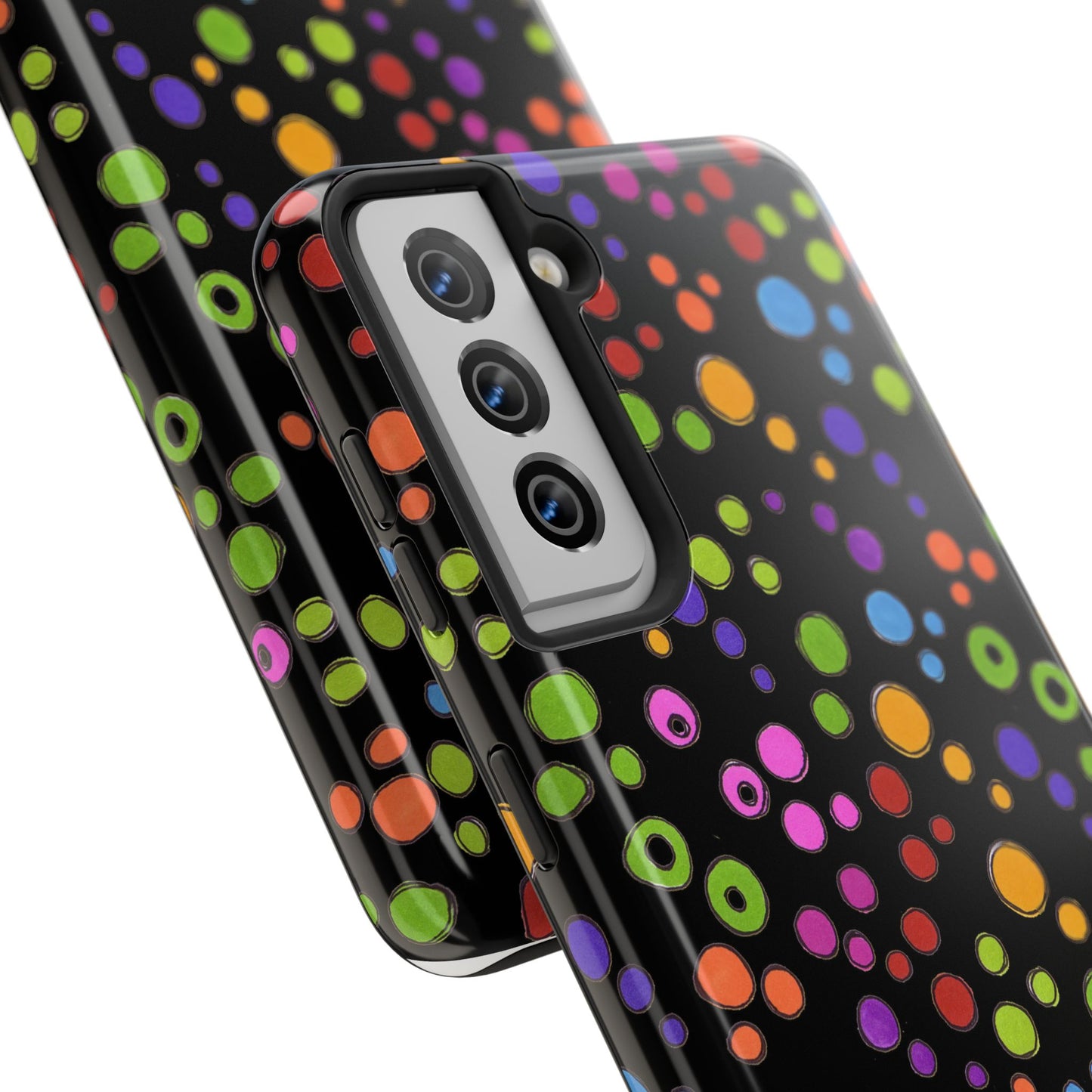 Dog Dots Black / Multi Phone Case