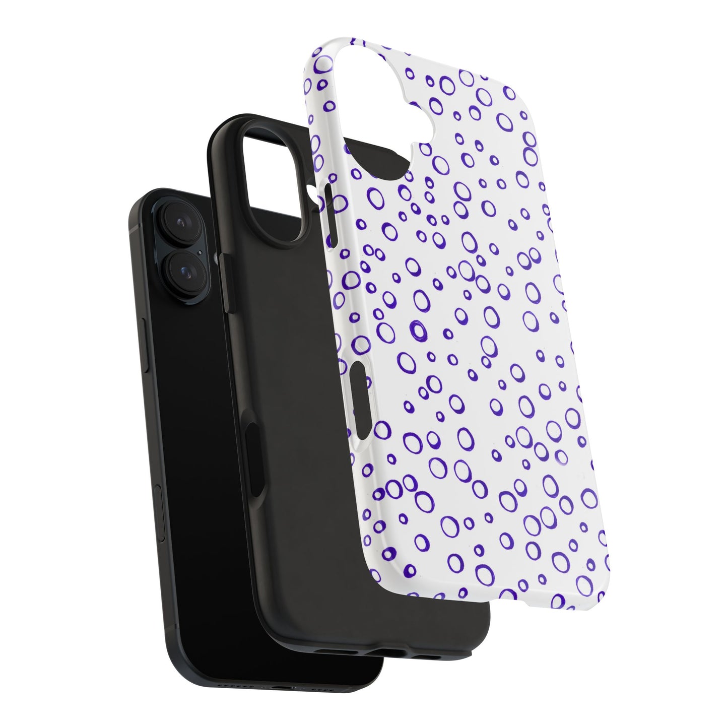 Blue See Through Dots Phone Case