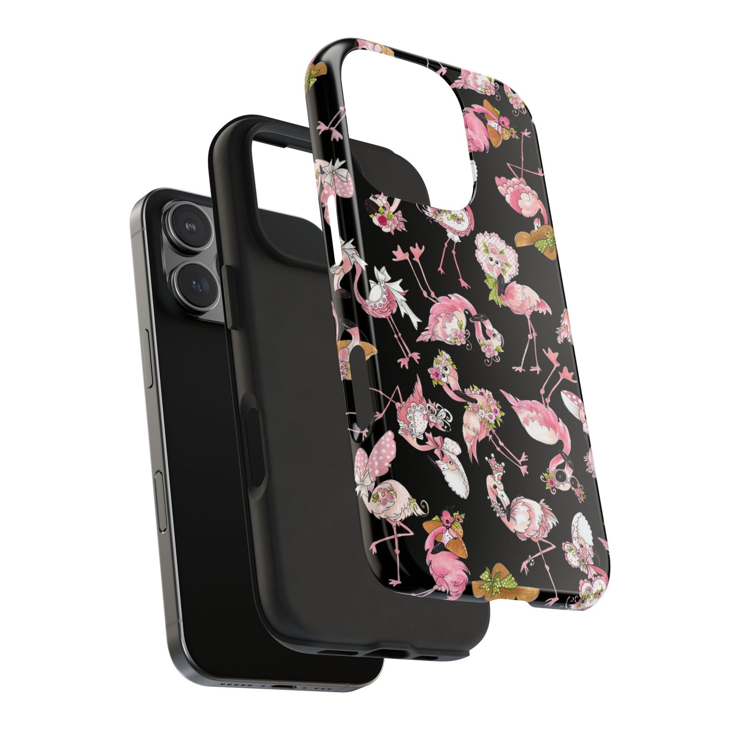 Tossed Flams Black Phone Case