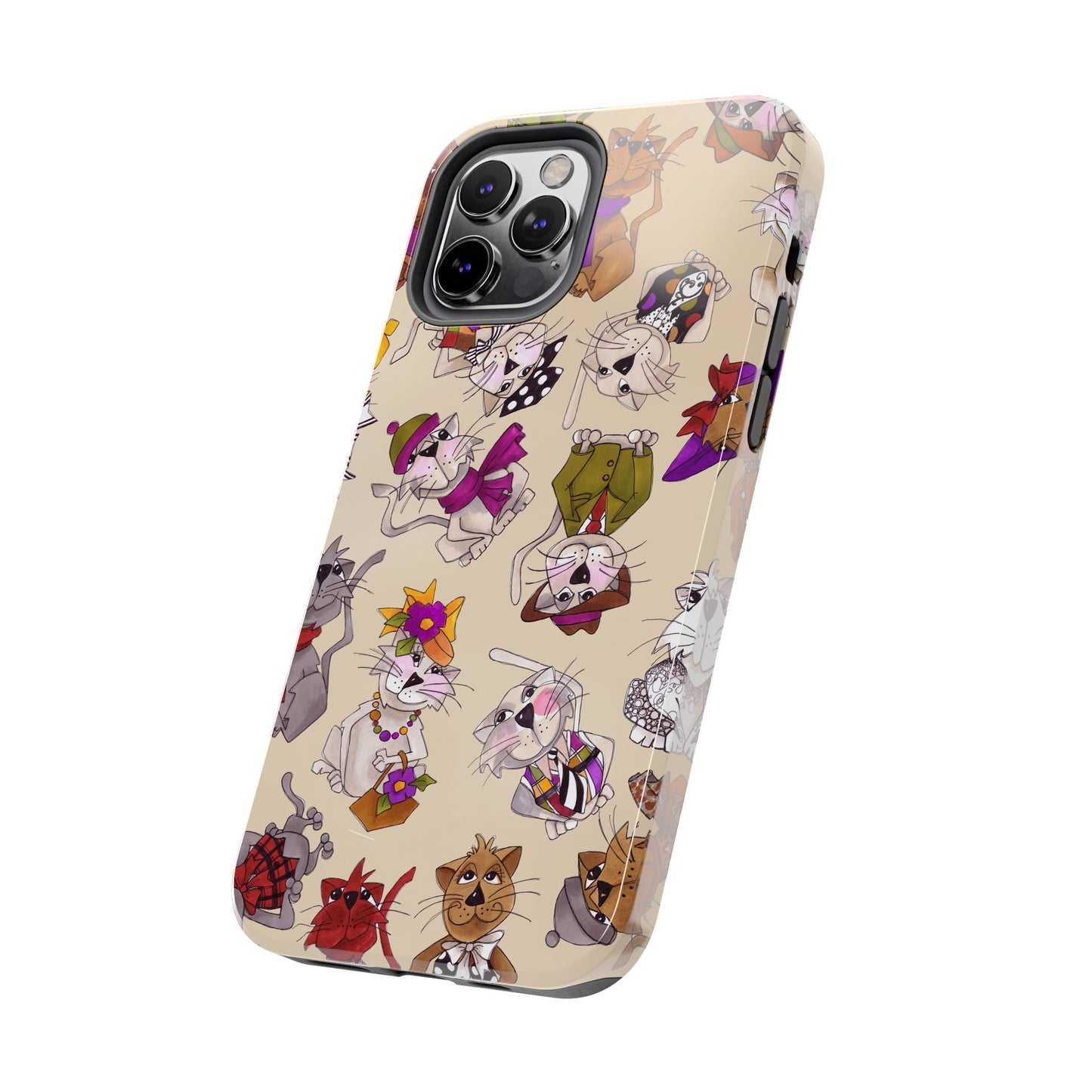 Spice Cats Tossed Muslin Phone Case