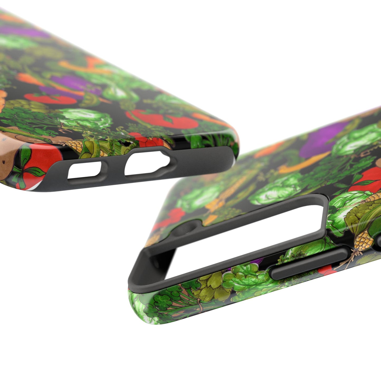 Veggie Jungle Black Phone Case