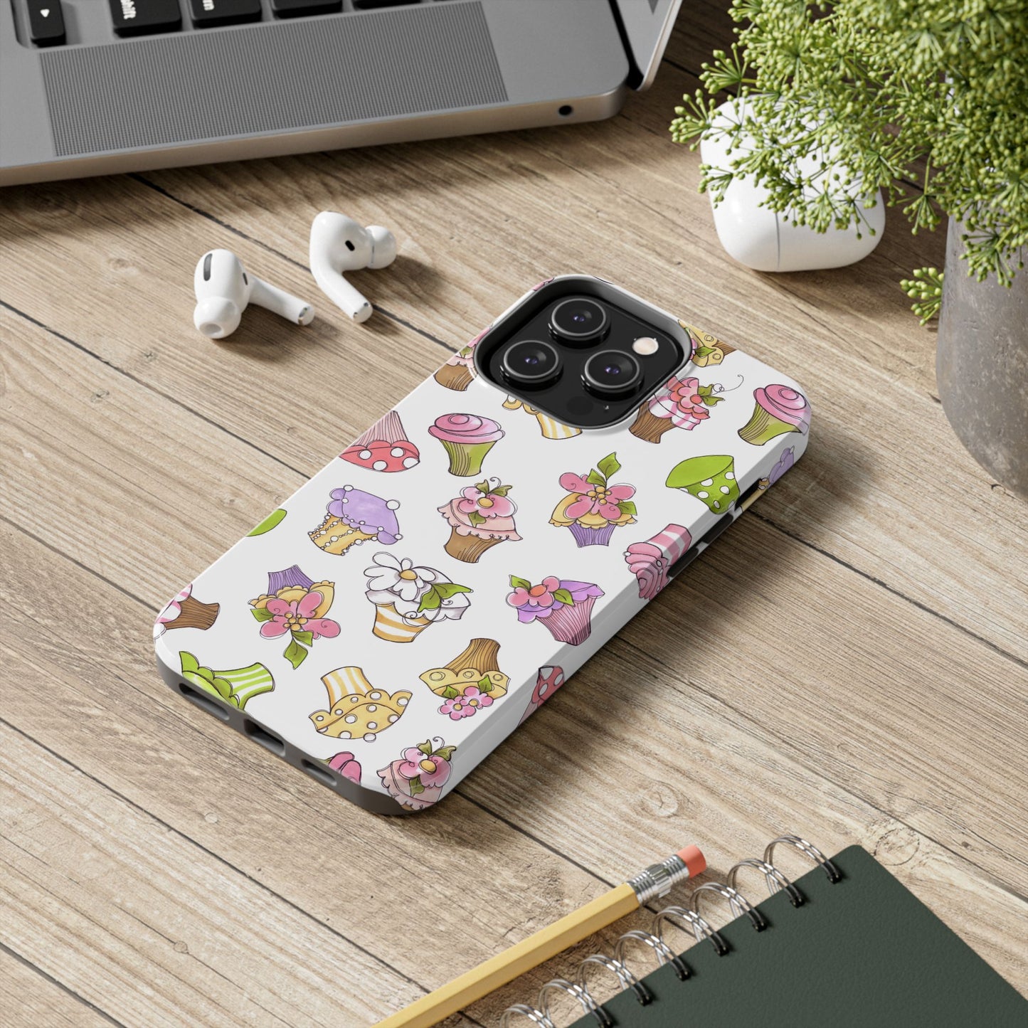 Cupcake Toss White Phone Case