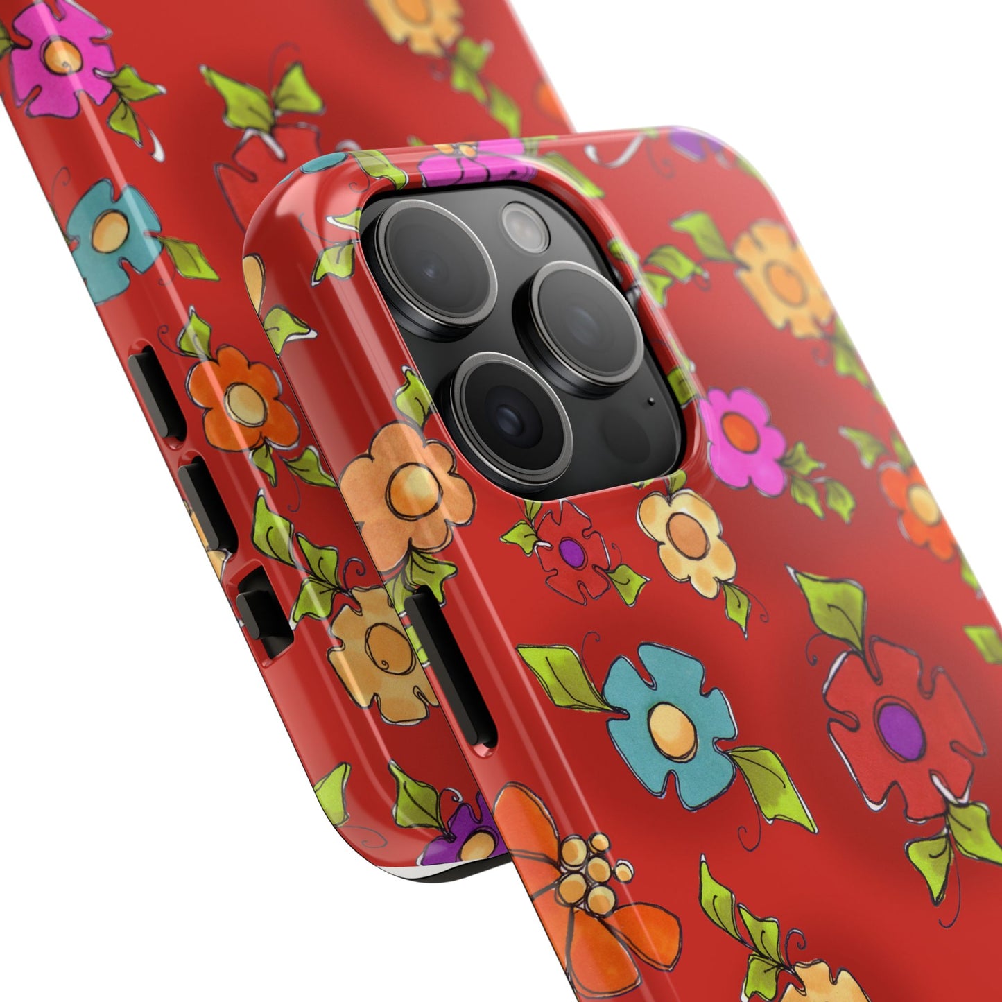 Happy Blooms Red Phone Case