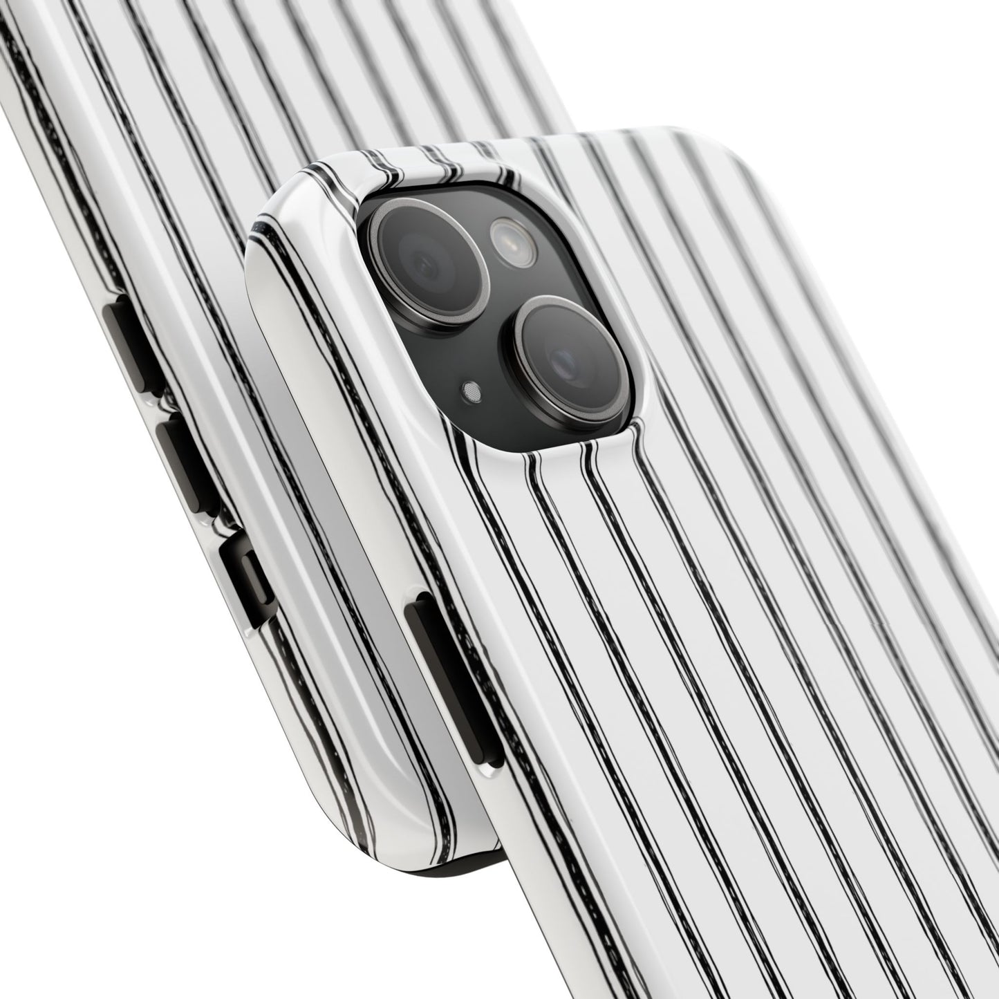 Napkin Stripe White / Black Phone Case