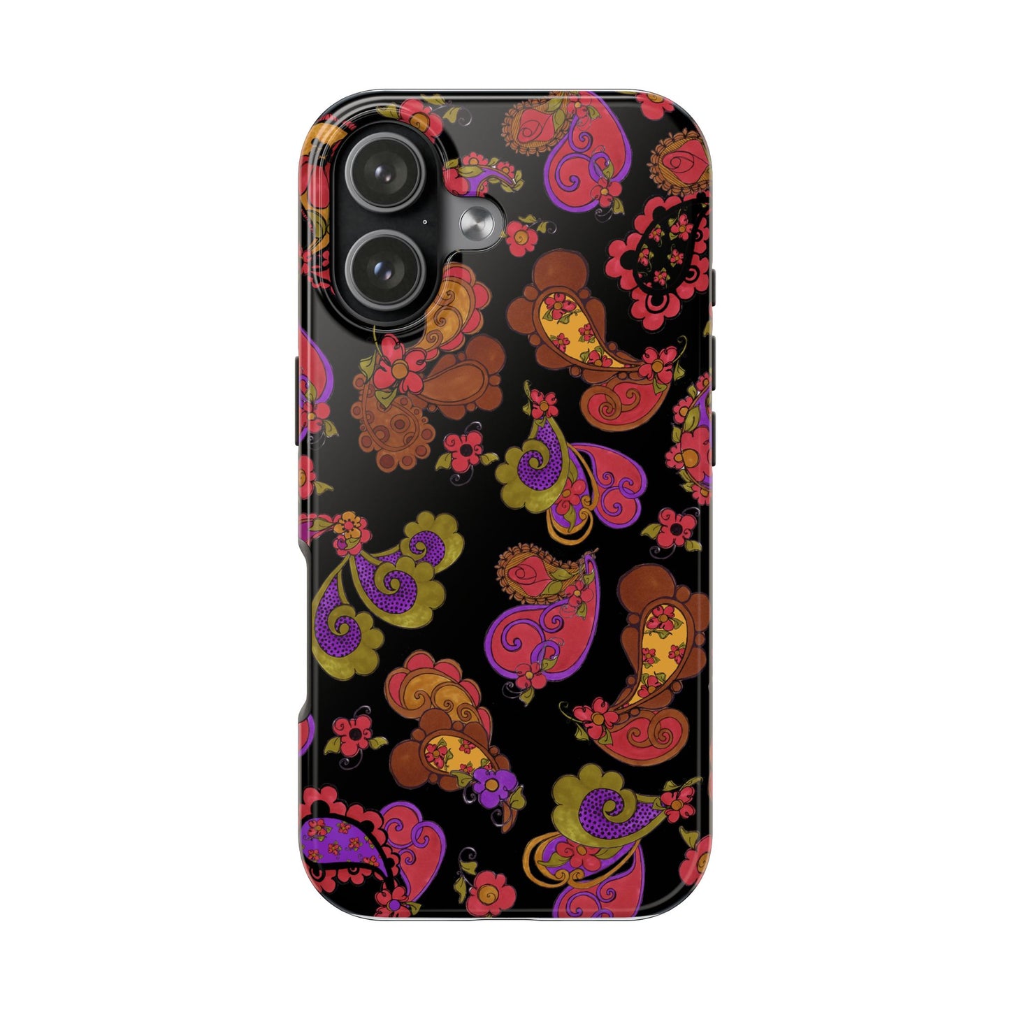 Posie Paisley Black Phone Case