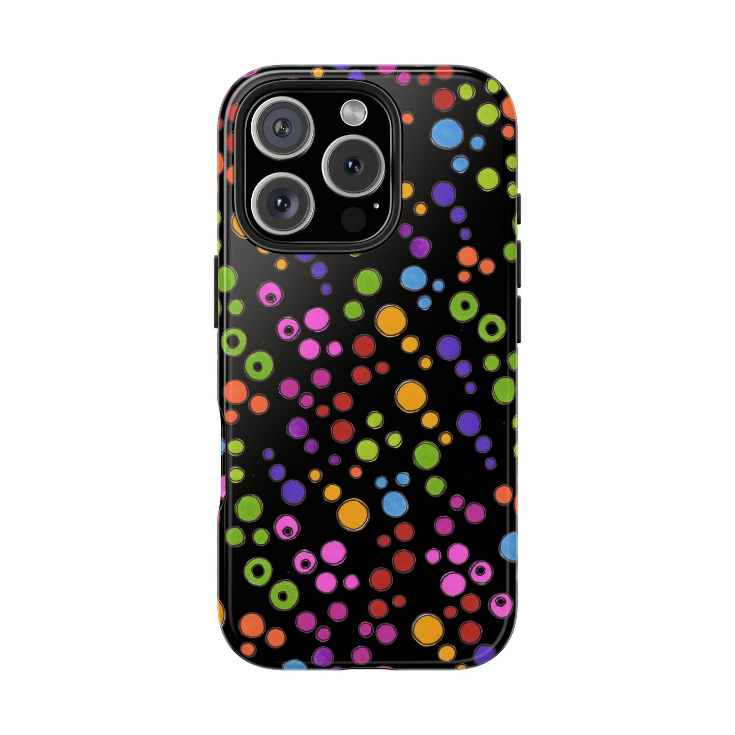 Dog Dots Black / Multi Phone Case