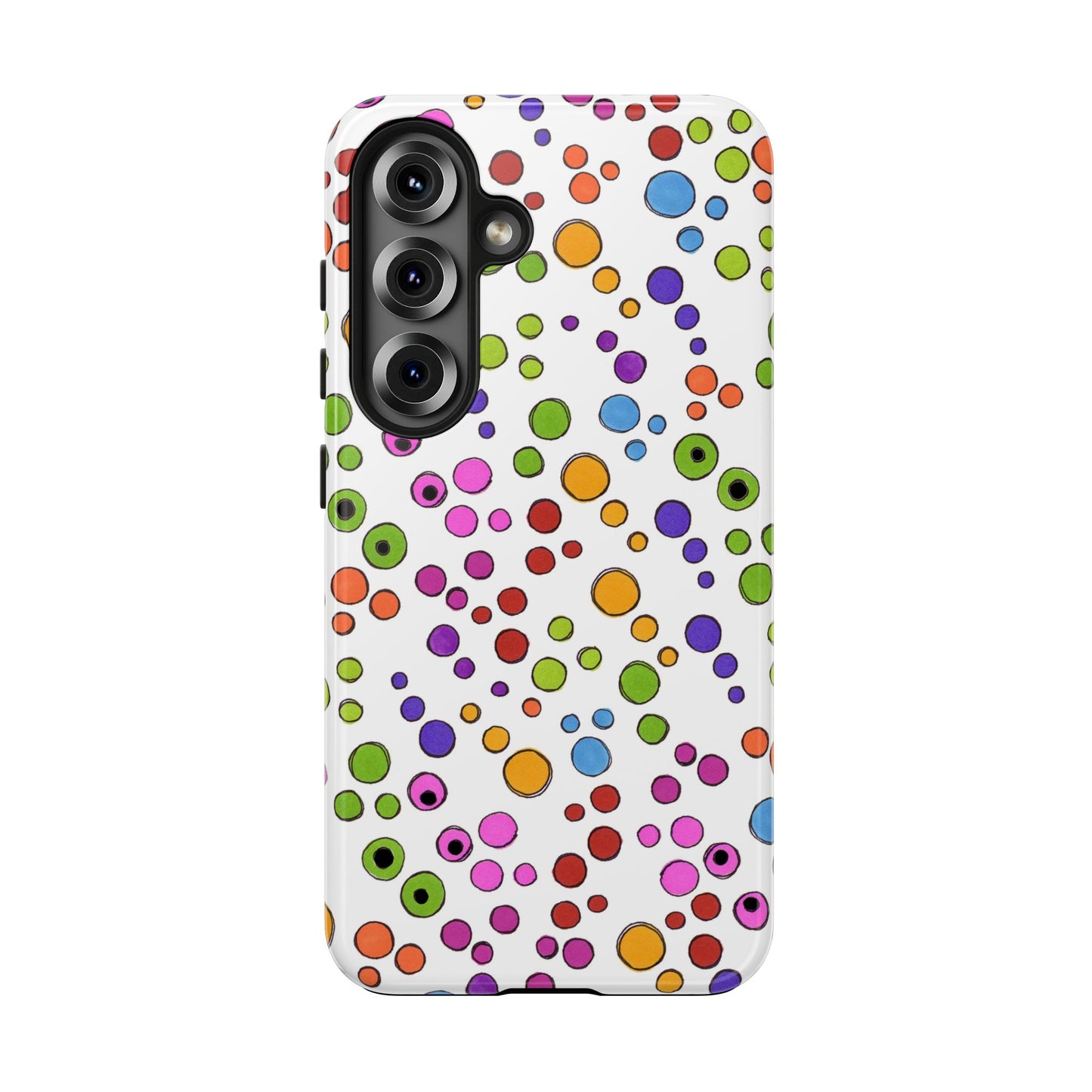 Dog Dots White / Multi Phone Case