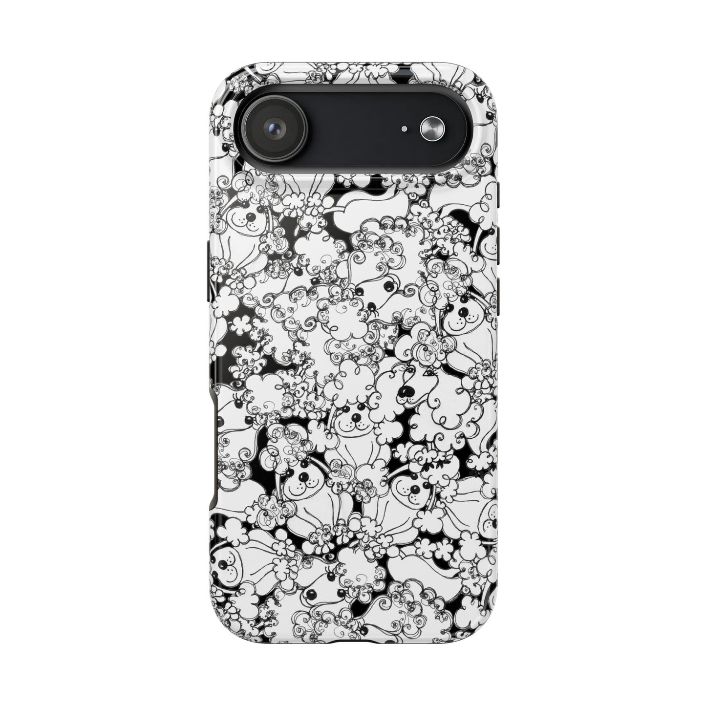 Poodle Party Black Phone Case