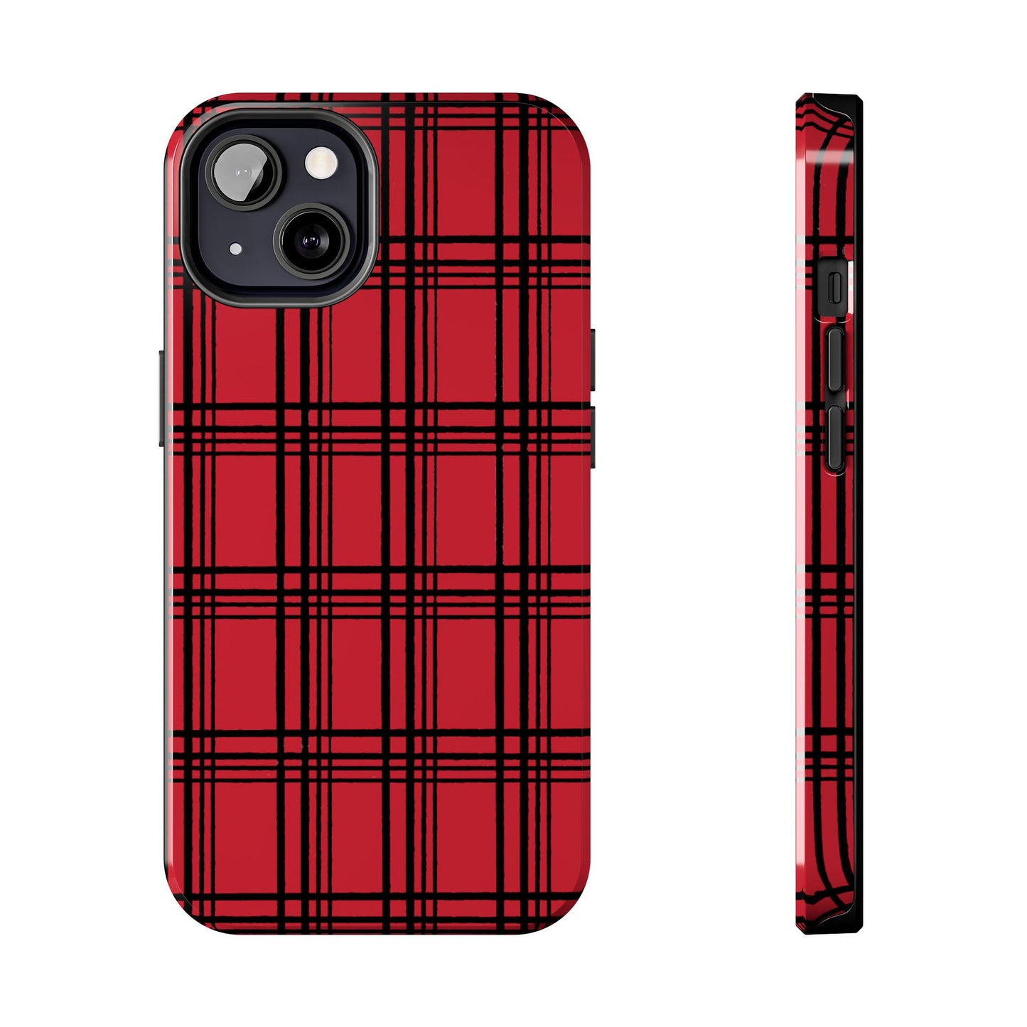 Glad Plaid Red / Black Phone Case