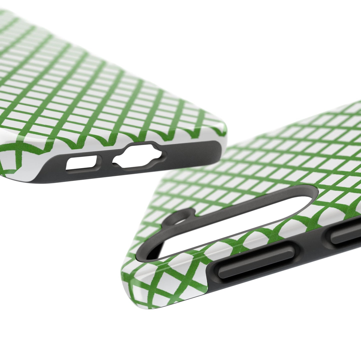 Trellis White / Green Phone Case