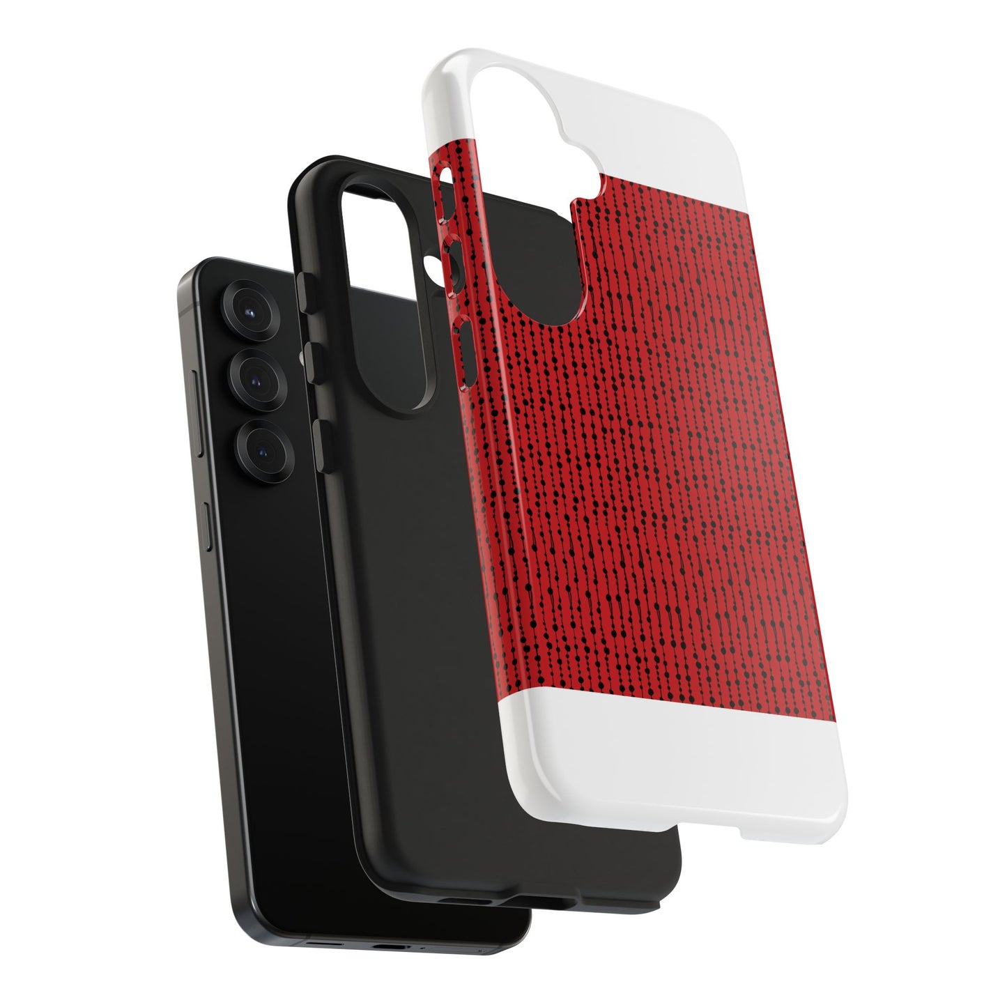 Beaded Curtain Red / Black Phone Case