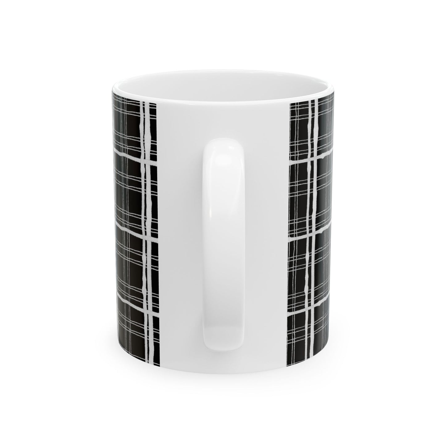 Sophistiplaid Black / White Cup