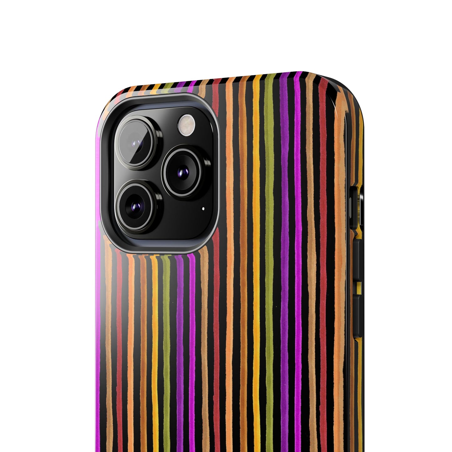 Spice Stripe Black Phone Case