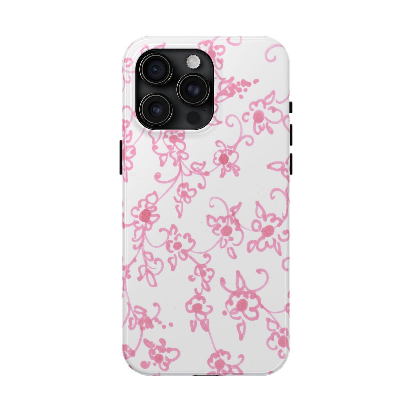Juliette Ladies White / Pink Flowers Phone Case