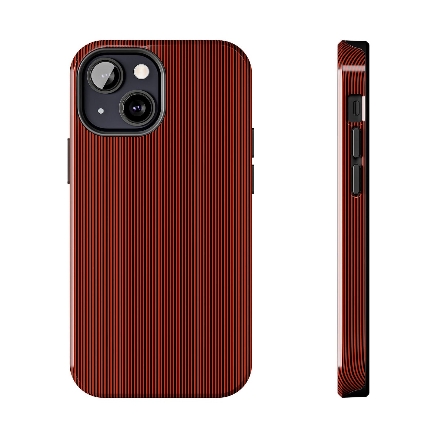 Pin Stripe Red / Black Phone Case