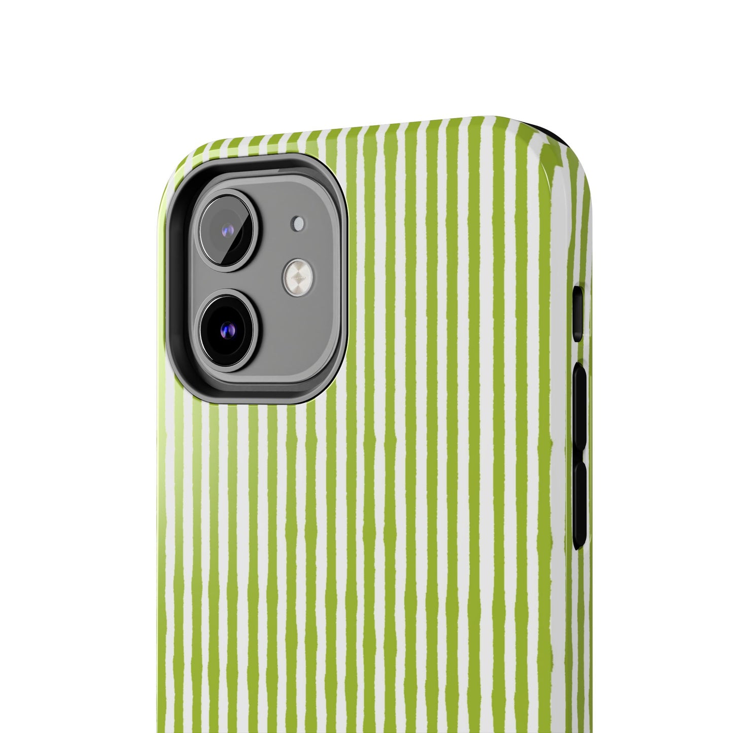 Lazy Stripe Green / White Phone Case