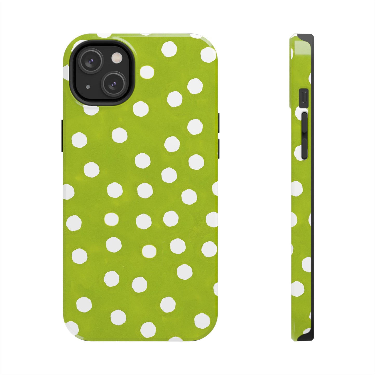 Jumbo Dots Green / White Phone Case