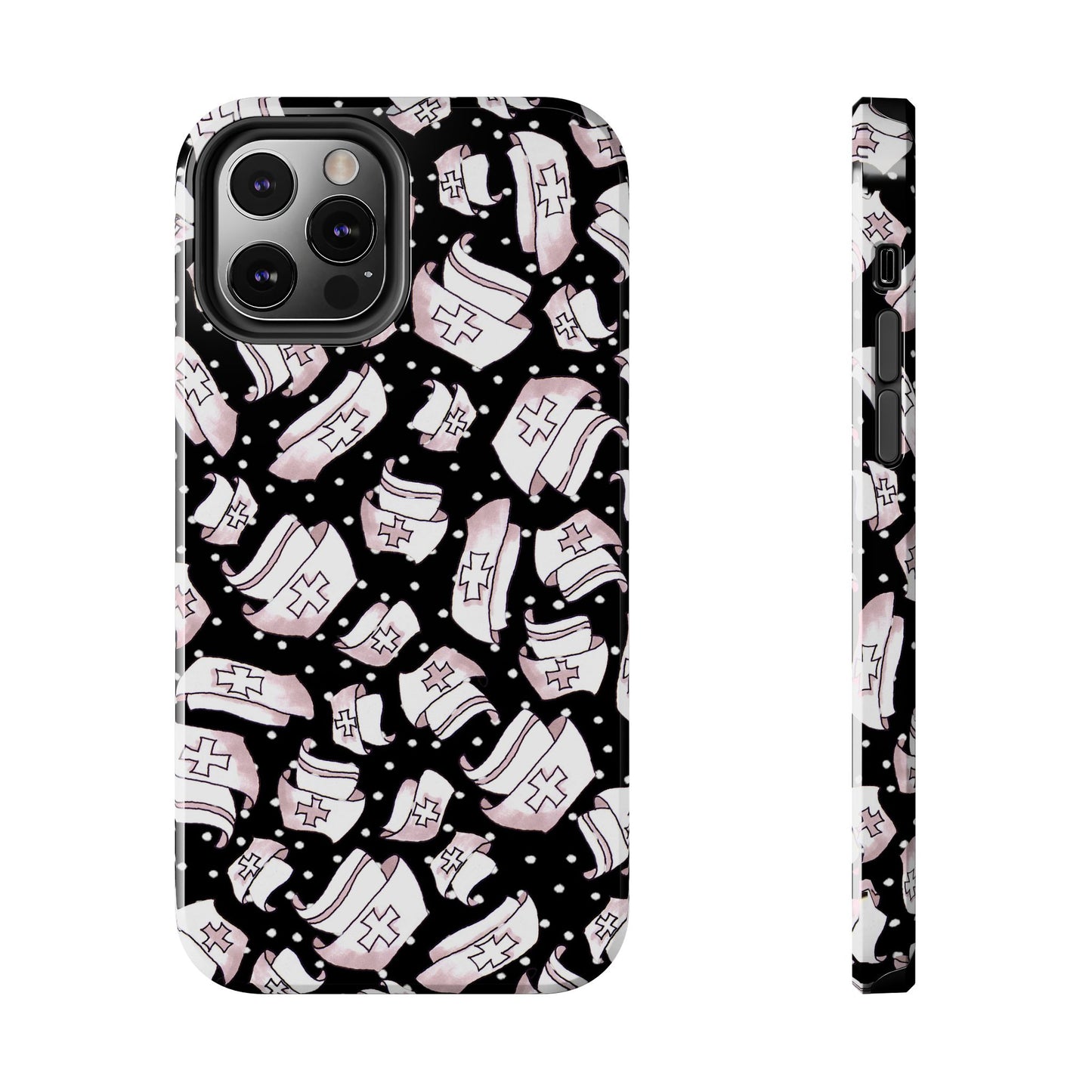 Med Hats Black Phone Case