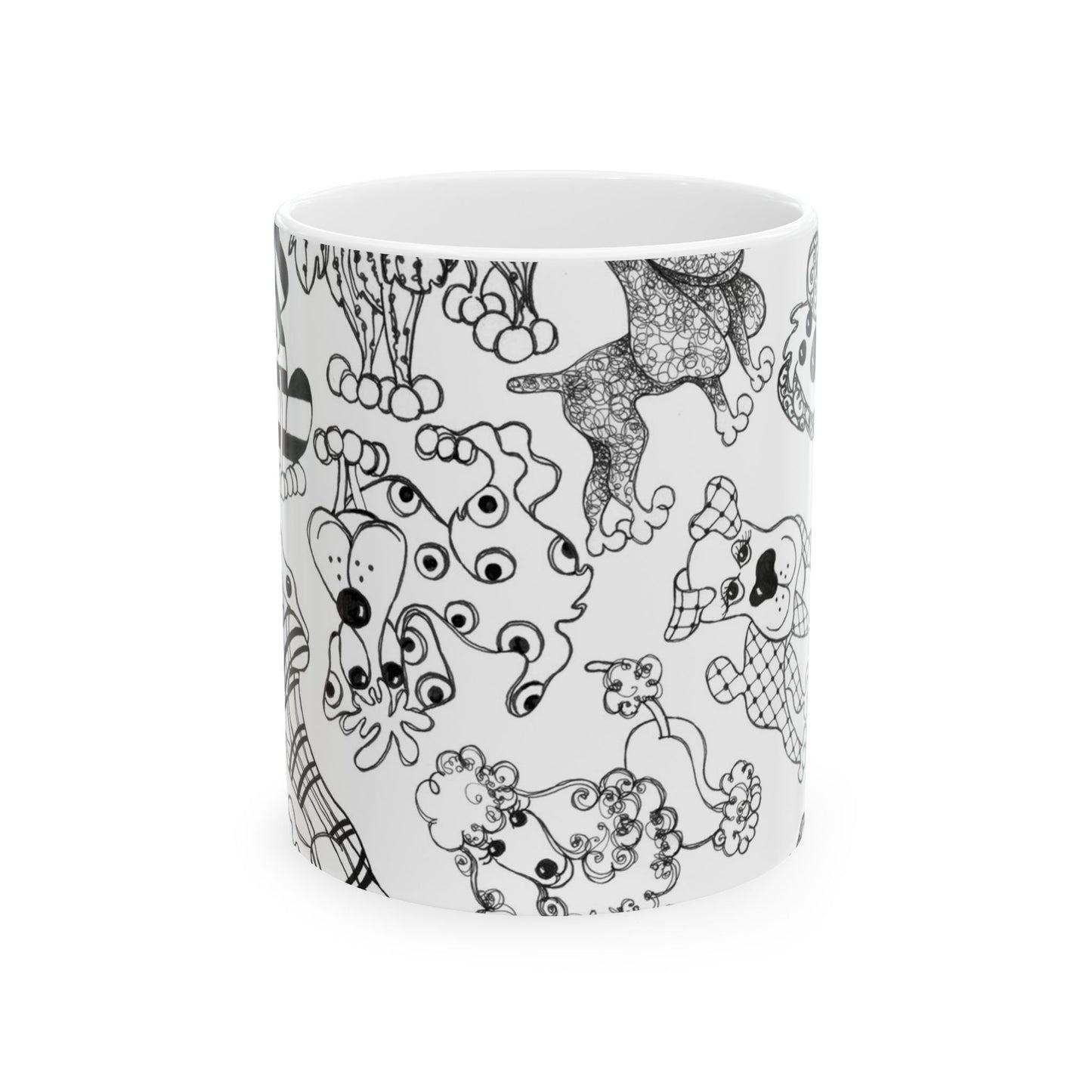 Doodle Dogs White Cup