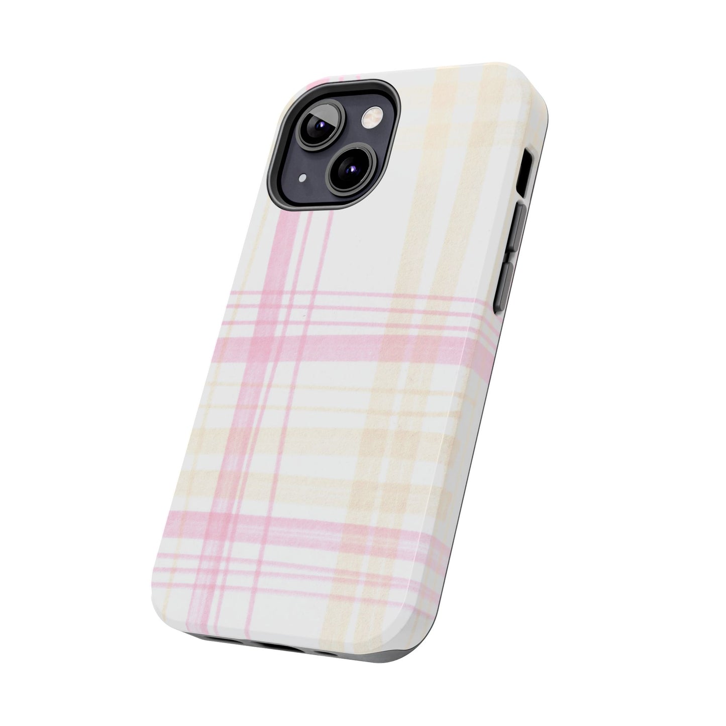 Flower Model Plaid Phone Case