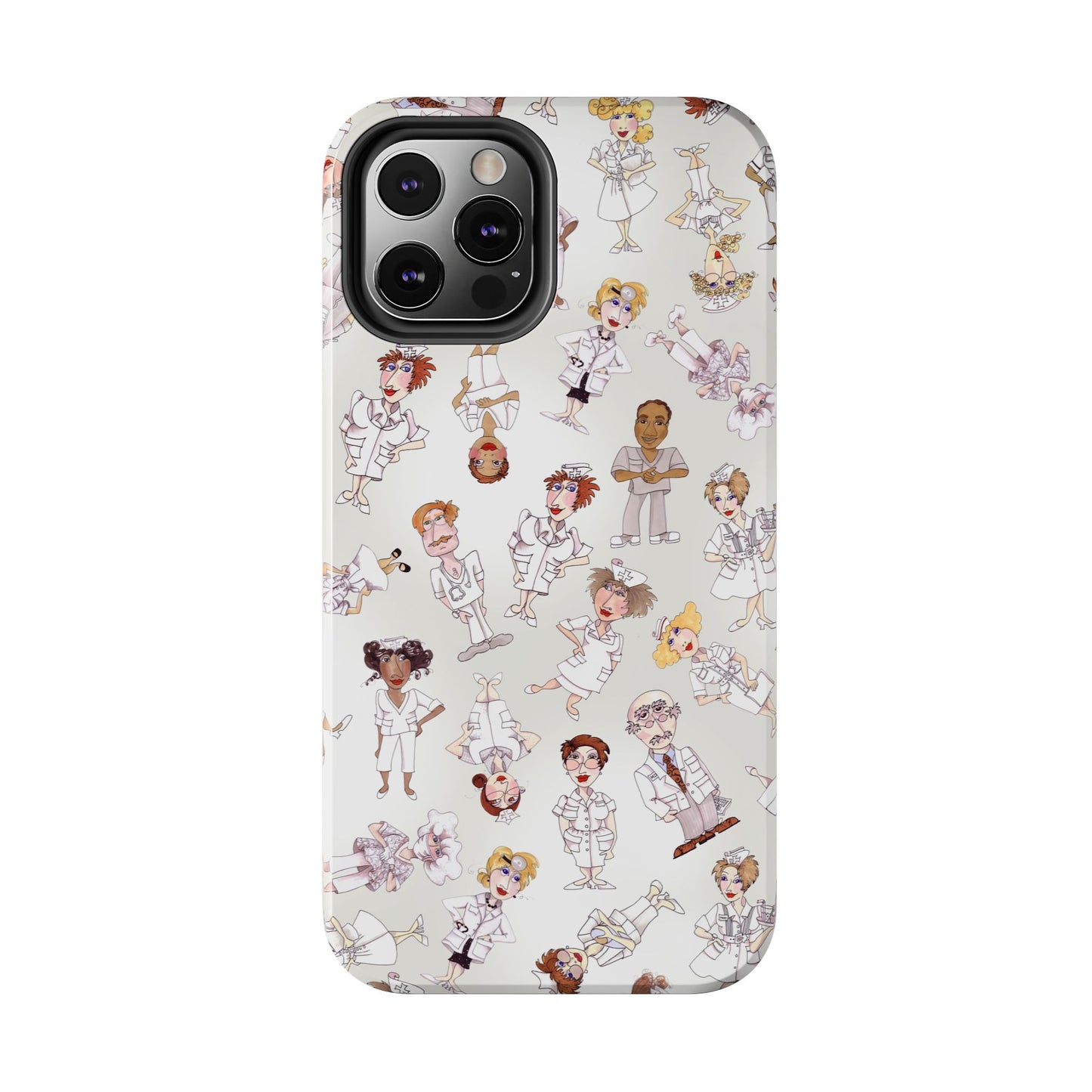Tossed Nurses Gray Phone Case