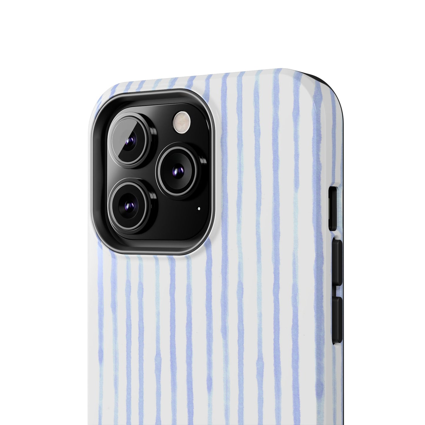Happy Stripe White / Blue Phone Case