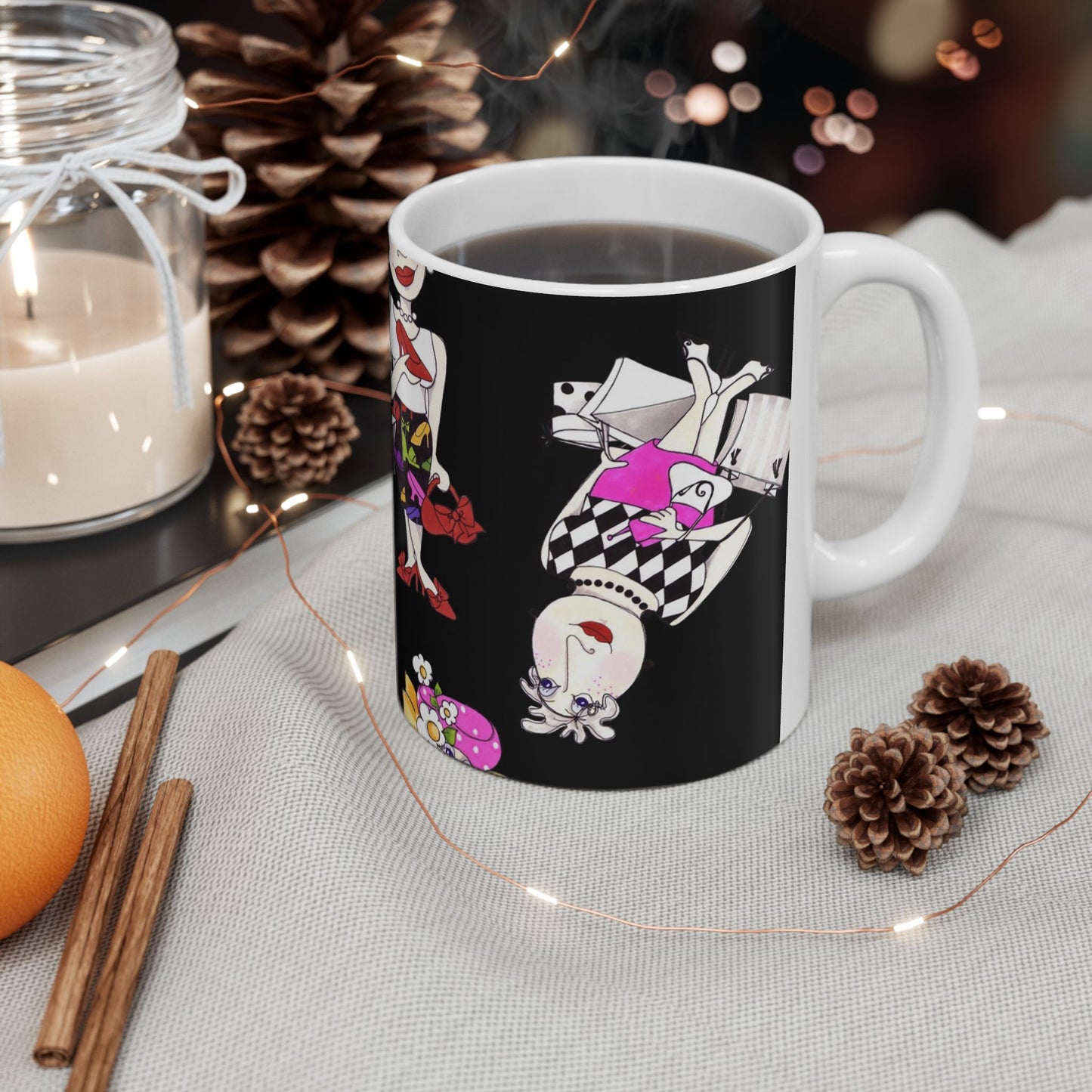 Gone Shopping Tossed Black Cup